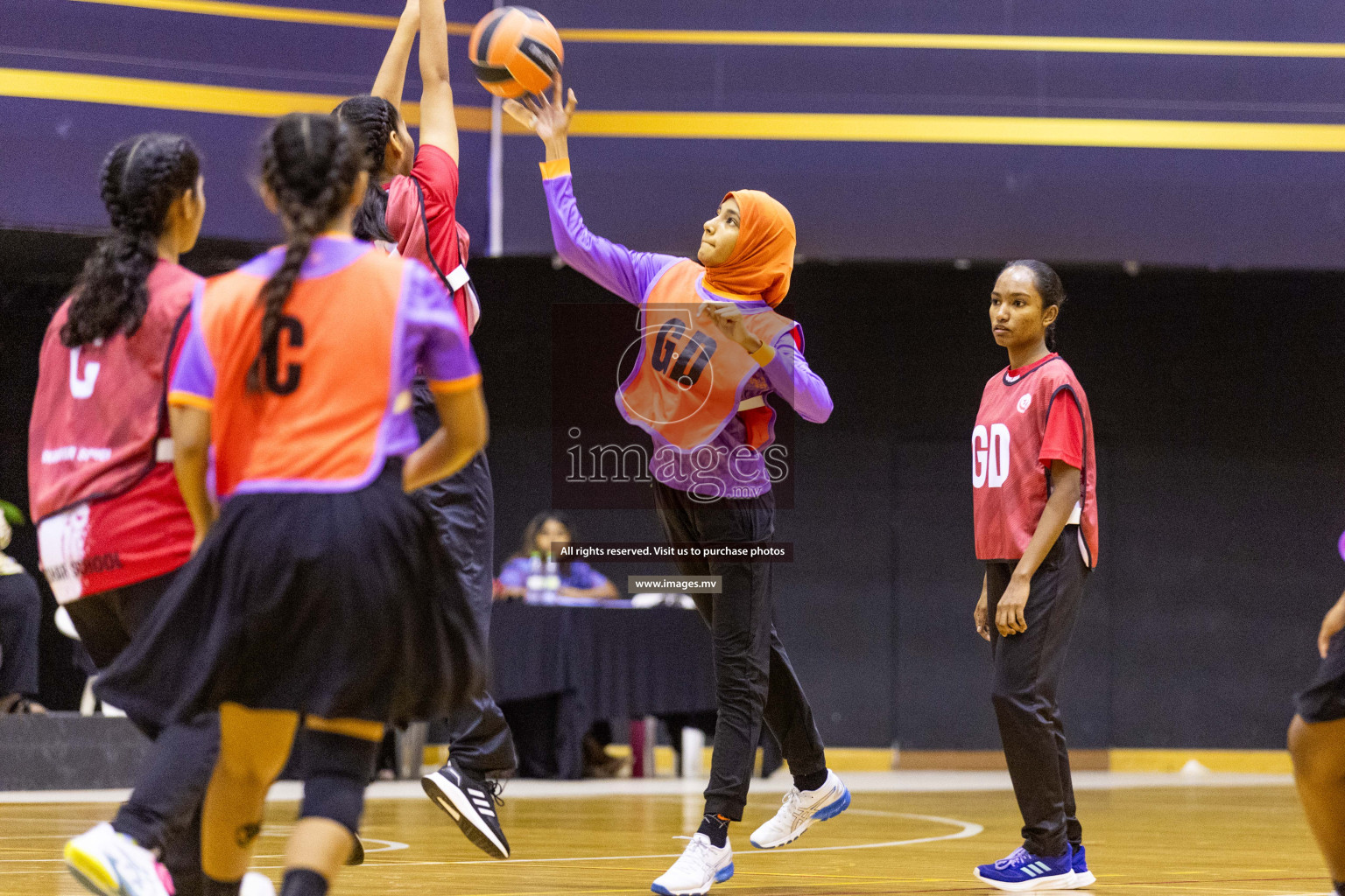 Final of 24th Interschool Netball Tournament 2023 was held in Social Center, Male', Maldives on 7th November 2023. Photos: Nausham Waheed / images.mv