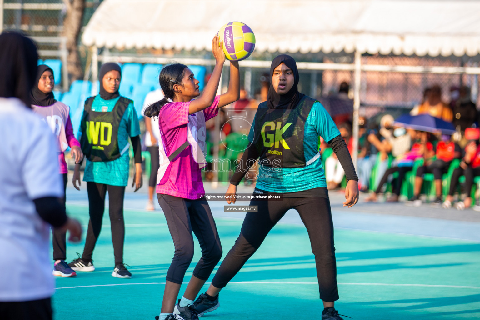 Day 3 of Junior Netball Championship 2022 on 5 March 2022 held in Male', Maldives. Photos by Nausham Waheed & Hassan Simah.