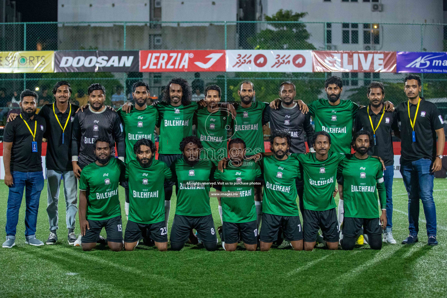 Sh. Kanditheemu vs Sh. Bilehfahi in Day 2 of Golden Futsal Challenge 2023 on 06 February 2023 in Hulhumale, Male, Maldives