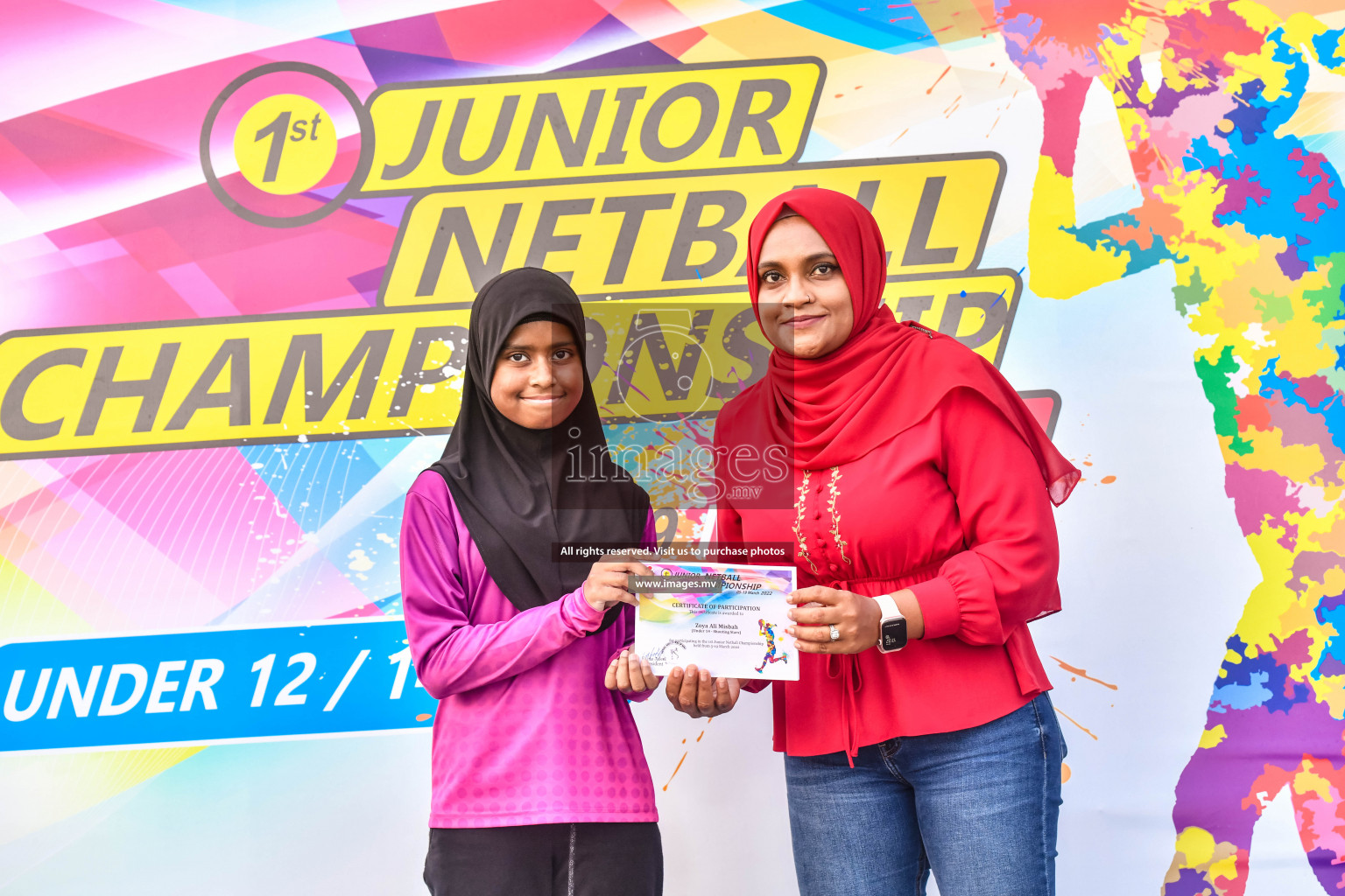 Final of Junior Netball Championship 2022 held in Male', Maldives on 19th March 2022. Photos by Nausham Waheed