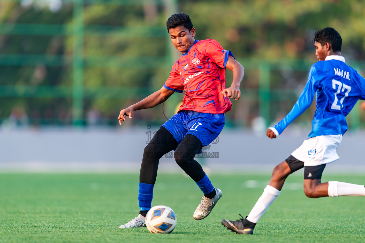 Chester Academy vs Baburu SC from Manadhoo Council Cup 2024 in N Manadhoo Maldives on Tuesday, 20th February 2023. Photos: Nausham Waheed / images.mv