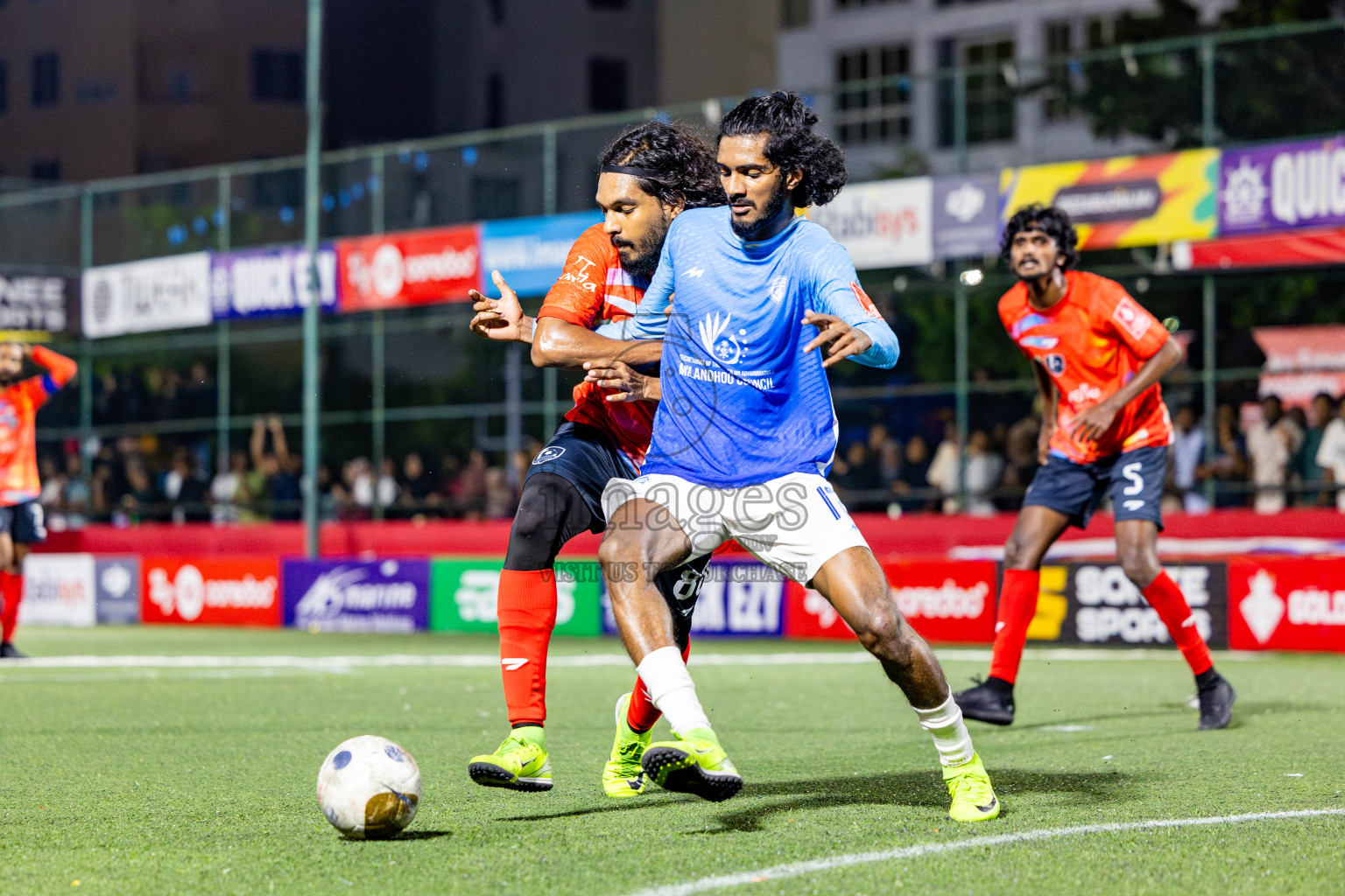 SH Milandhoo vs SH Kanditheemu in zone round on Day 32 of Golden Futsal Challenge 2025 was held on Wednesday , 5th February 2025, in Hulhumale', Maldives. Photos: Nausham Waheed / images.mv