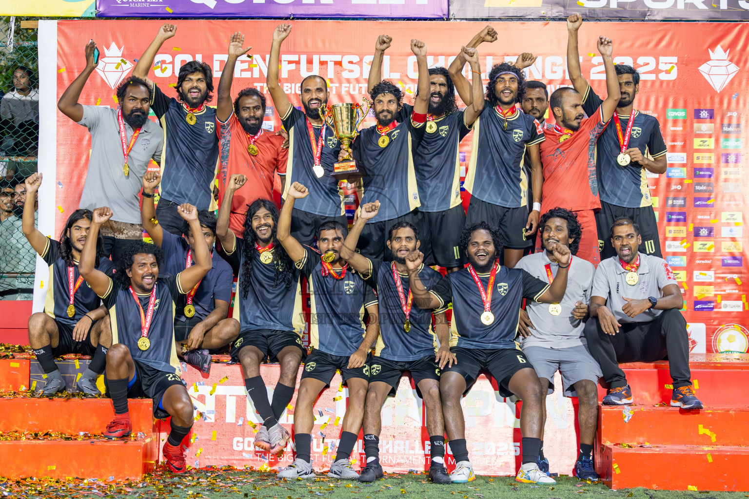 R Dhuvaafaru vs R Inguraidhoo in Raa Atoll Final in Day 24 of Golden Futsal Challenge 2025 was held on Tuesday , 28th January 2025, in Hulhumale', Maldives. Photos: Ismail Thoriq / images.mv