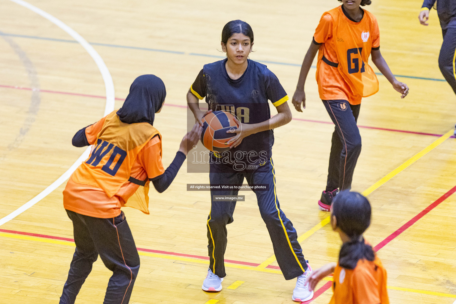 Day6 of 24th Interschool Netball Tournament 2023 was held in Social Center, Male', Maldives on 1st November 2023. Photos: Nausham Waheed / images.mv