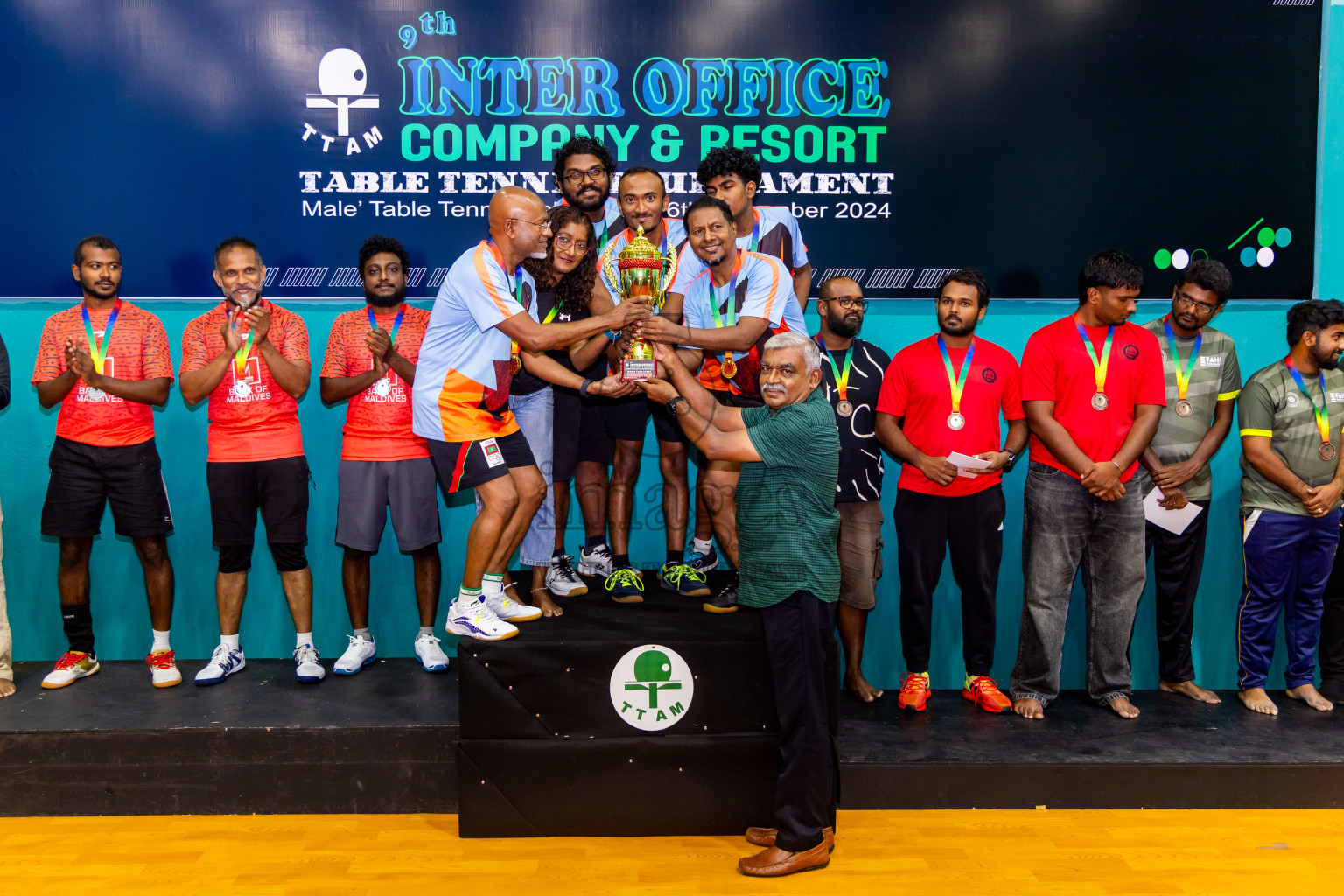 Finals of 9th Inter Office Company & Resort Table Tennis Tournament was held in Male' TT Hall, Male', Maldives on Saturday, 16th November 2024. Photos: Nausham Waheed / images.mv