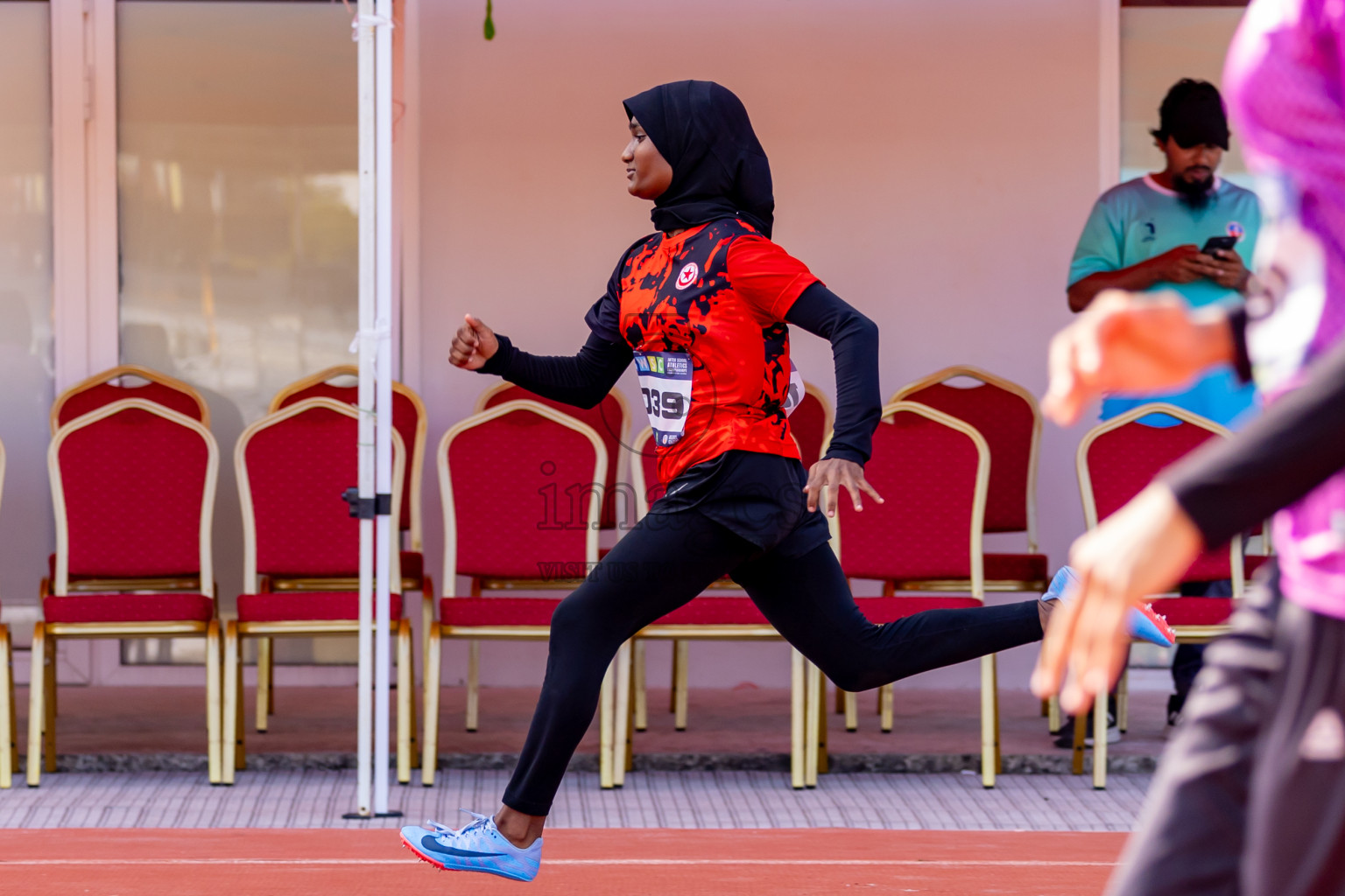 Day 3 of MWSC Interschool Athletics Championships 2024 held in Hulhumale Running Track, Hulhumale, Maldives on Monday, 11th November 2024. Photos by: Nausham Waheed / Images.mv