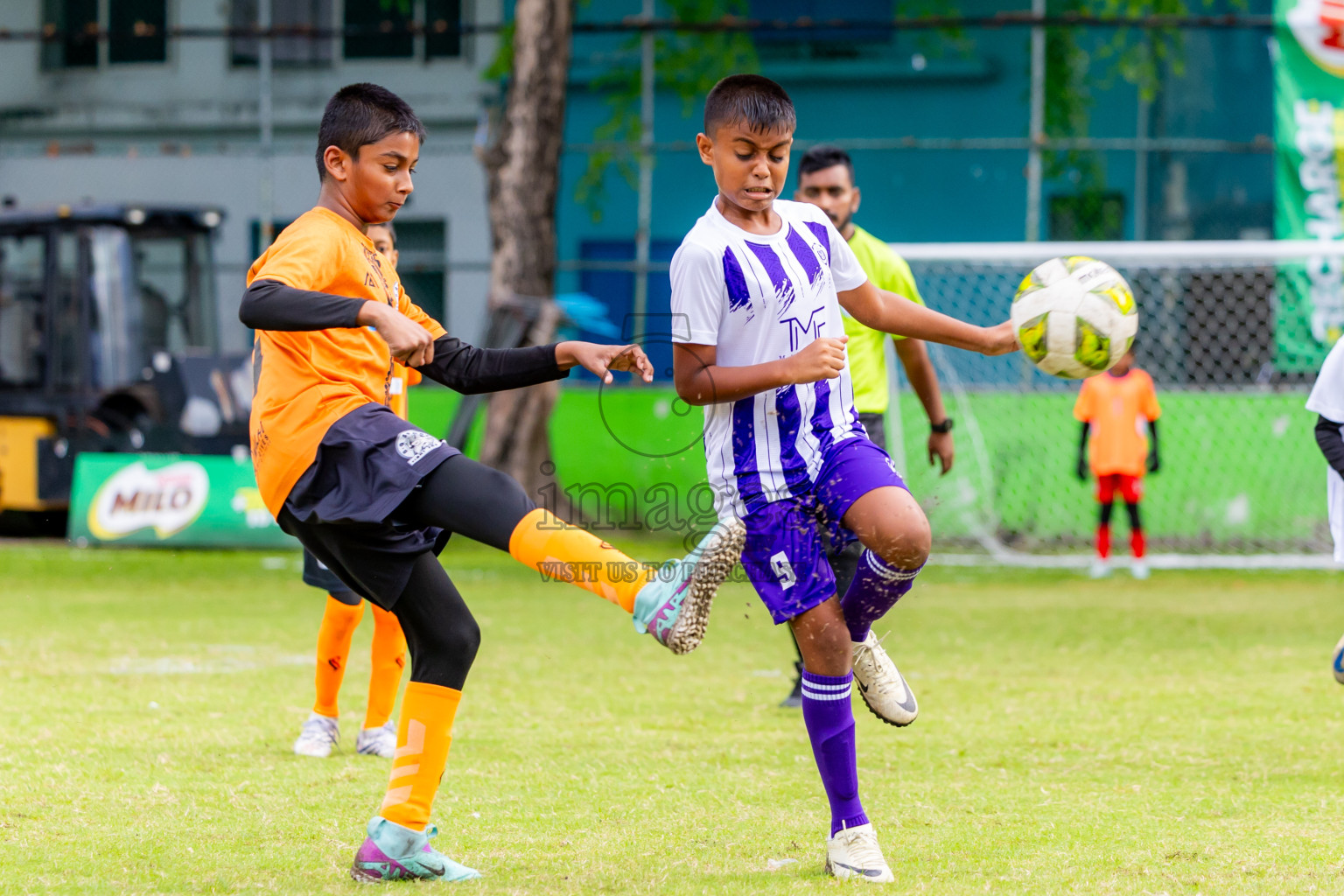 Day 1 of MILO Academy Championship 2025 (U-12) was held at Henveiru Stadium in Male', Maldives on Thursday, 1st May 2025. Photos: Nausham Waheed / images.mv