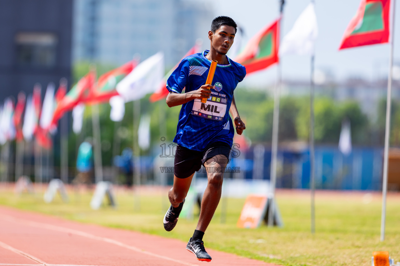 Day 6 of MWSC Interschool Athletics Championships 2024 held in Hulhumale Running Track, Hulhumale, Maldives on Thursday, 14th November 2024. Photos by: Nausham Waheed / Images.mv