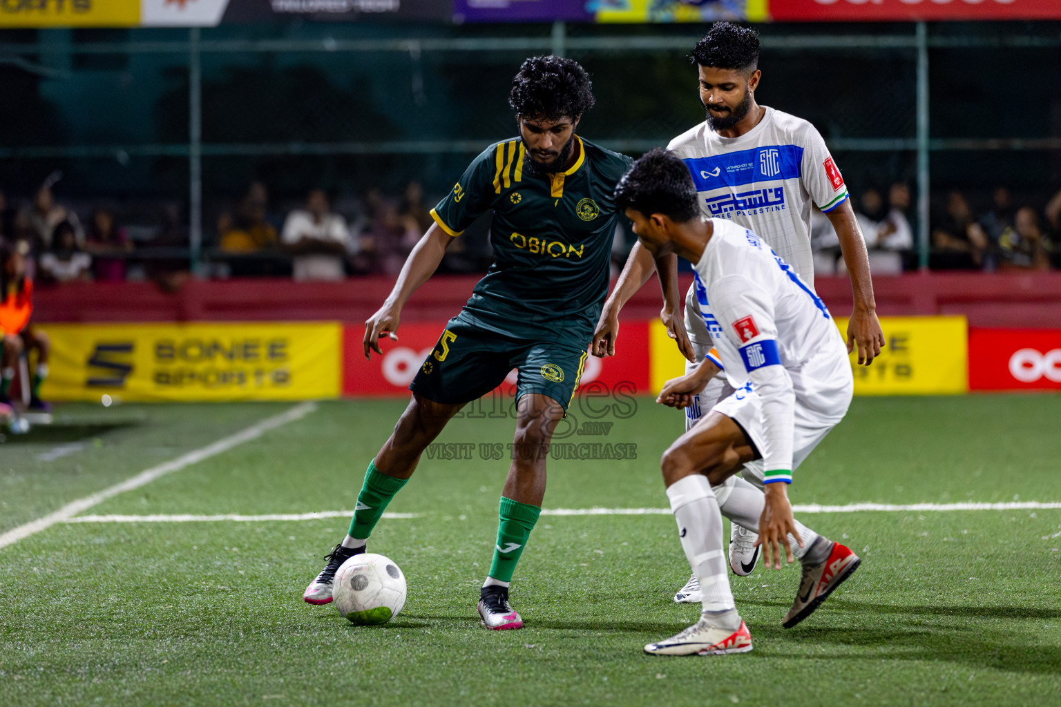 S. Hithadhoo VS Dhandimagu on Day 33 of Golden Futsal Challenge 2024, held on Sunday, 18th February 2024, in Hulhumale', Maldives Photos: Hassan Simah / images.mv