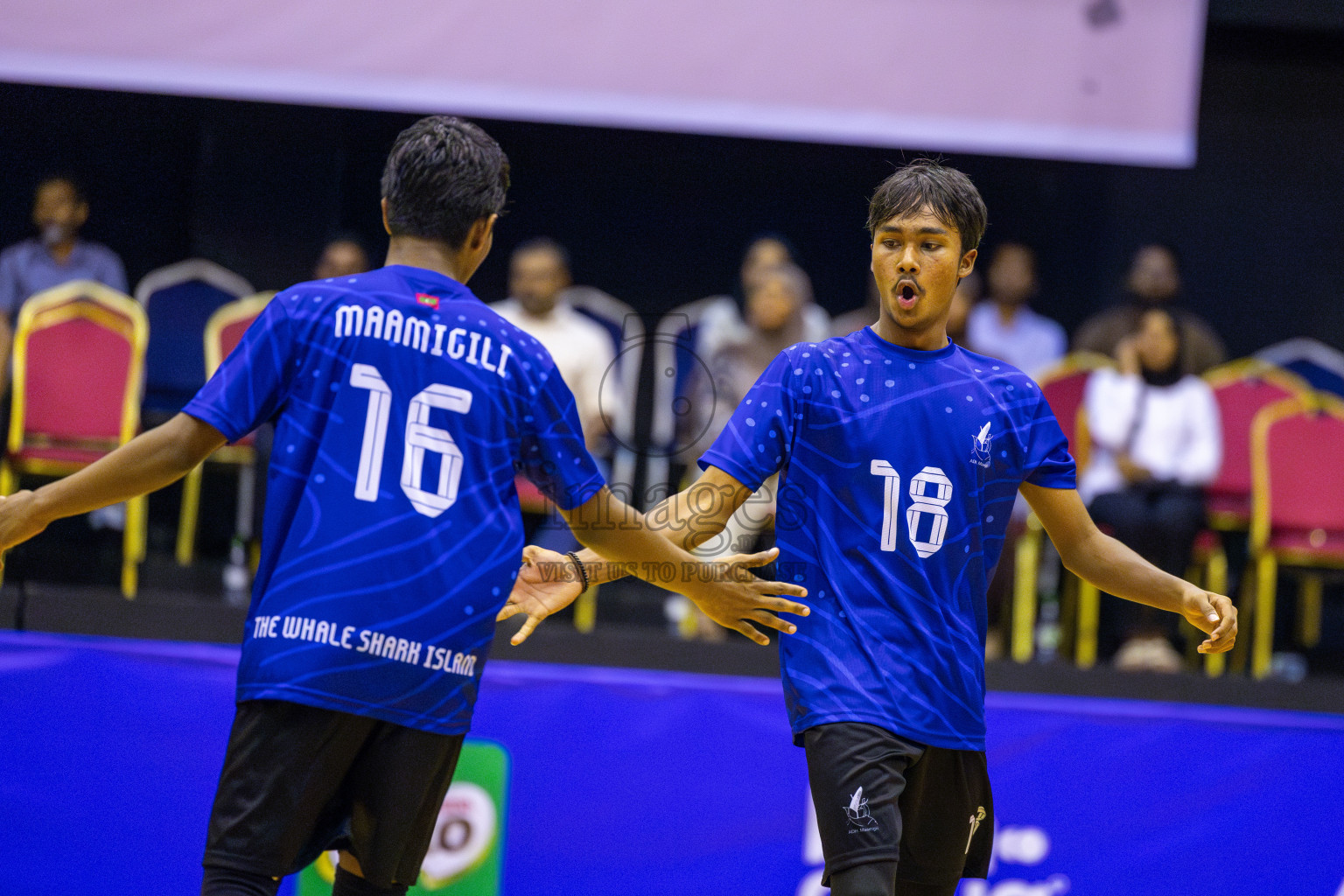 ADh Maamigili vs Male' City in the Finals of MILO Raajje Volley Junior Championship 2025 (U16 Boys) was held in Social Center Indoor Hall, Maldives on Saturday, 27th September 2025. Photos: Ismail Thoriq / images.mv