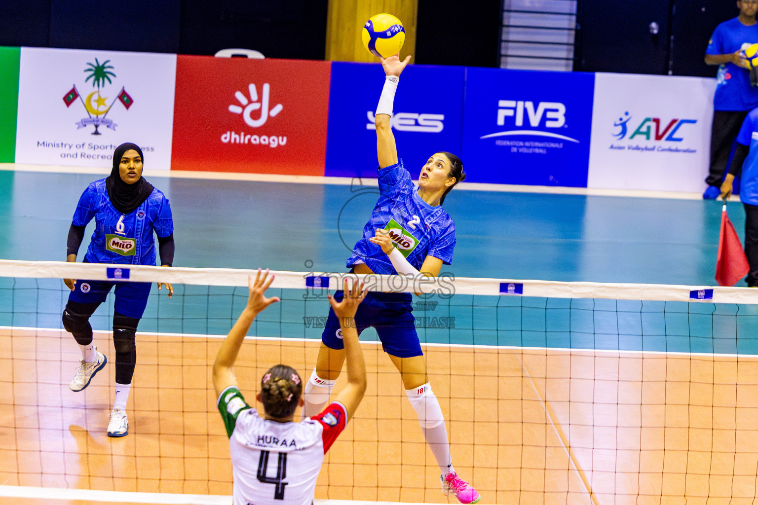 Police Club vs Huraa Community Club in Day 6 of Women's Division of VAM Cup 2025 held in Male', Maldives on Monday, 14th April 2025 at Social Center Indoor Hall Photos By: Nausham Waheed / images.mv