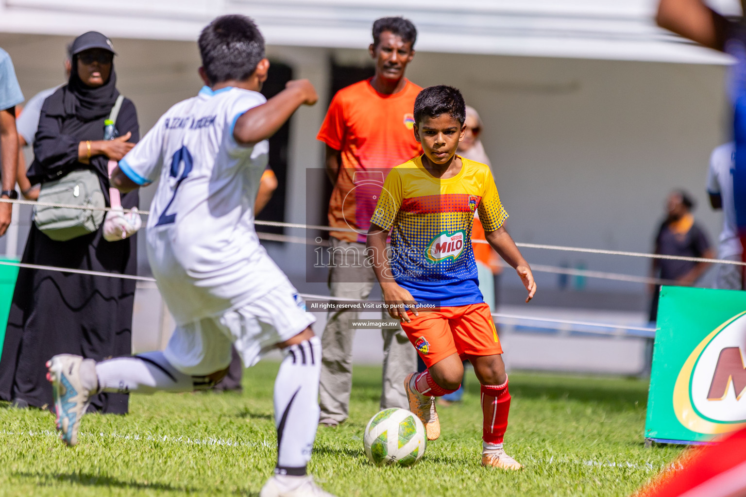 Day 1 of MILO Academy Championship 2023 (U12) was held in Henveiru Football Grounds, Male', Maldives, on Friday, 18th August 2023. 
Photos: Ismail Thoriq / images.mv