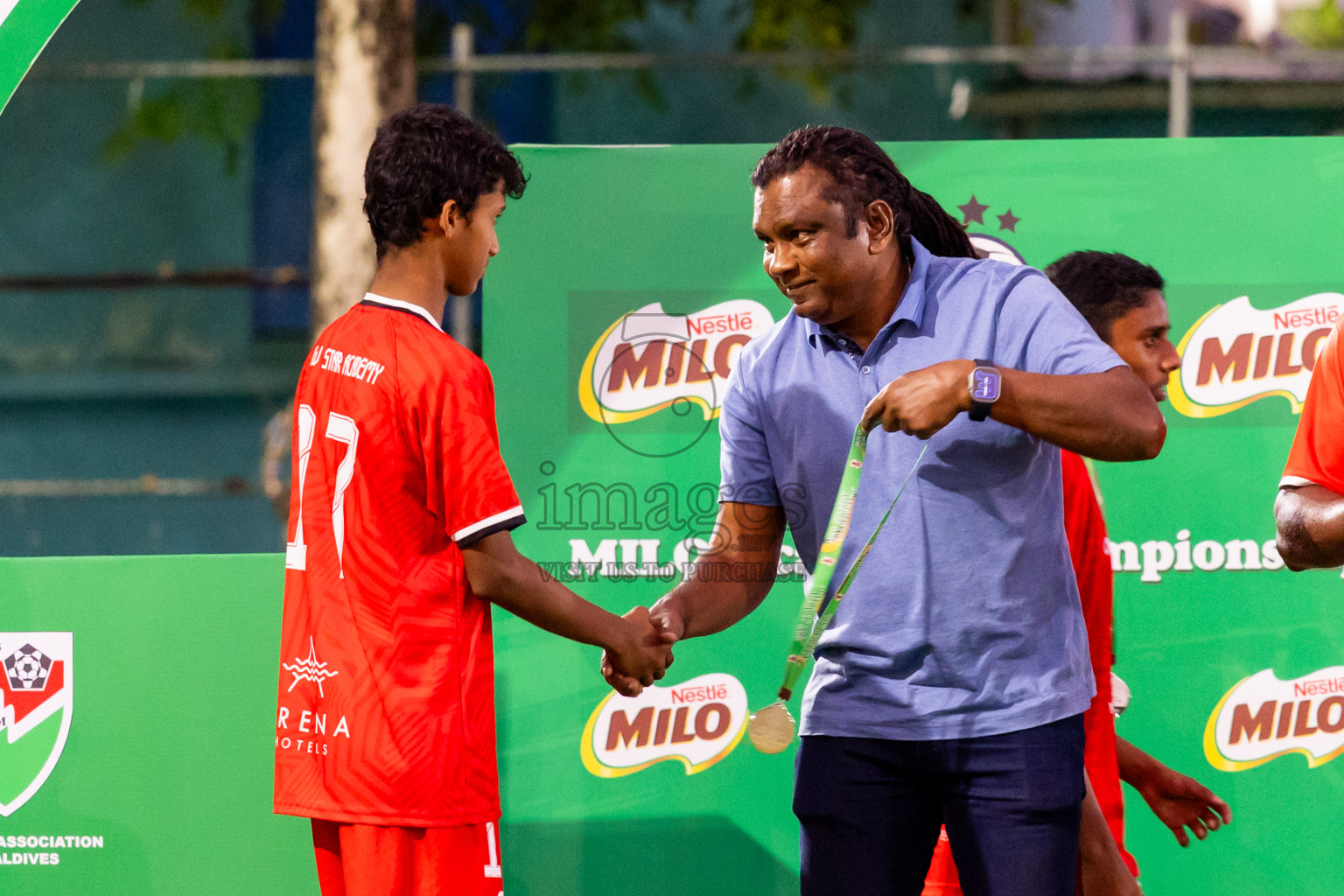 Day 5 of MILO Academy Championship 2025 (U14) was held on Monday, 3rd November 2025 at Henveiru Football Grounds, Male', Maldives . Photos: Nausham Waheed / images.mv