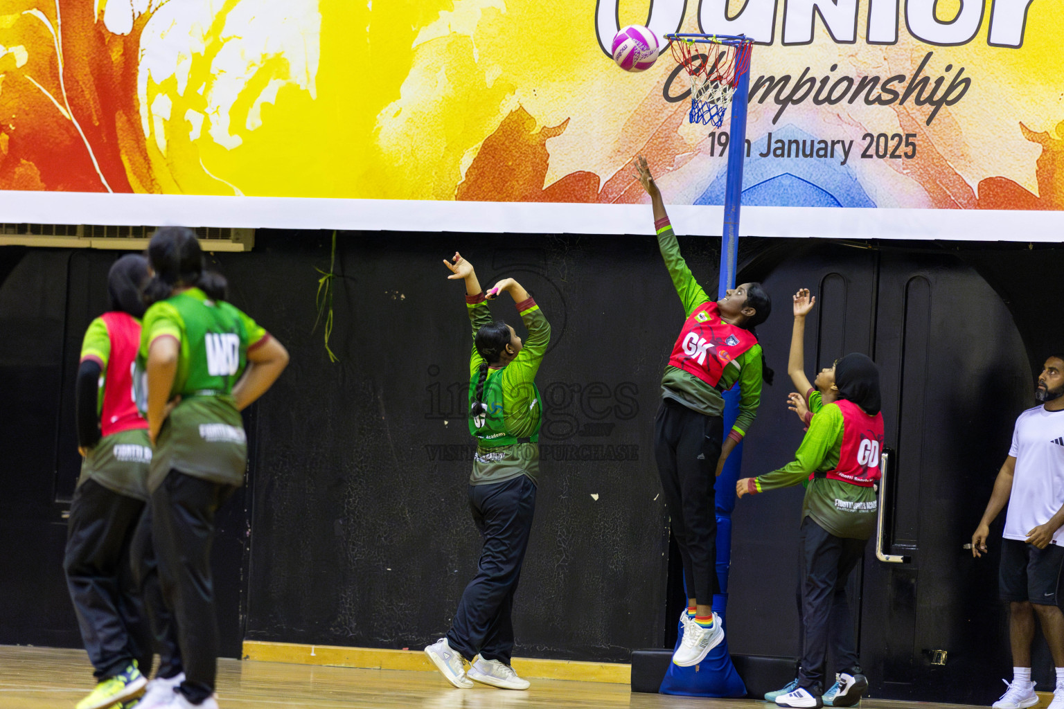 FIONTI Sports Club vs FIONTI Sports Academy  (U13) in Day 1 of 3rd Junior Championship - Netball association of Maldives, held at Social Center on 19th January 2025 . Photos by Shuu Abdul Sattar / Images.mv