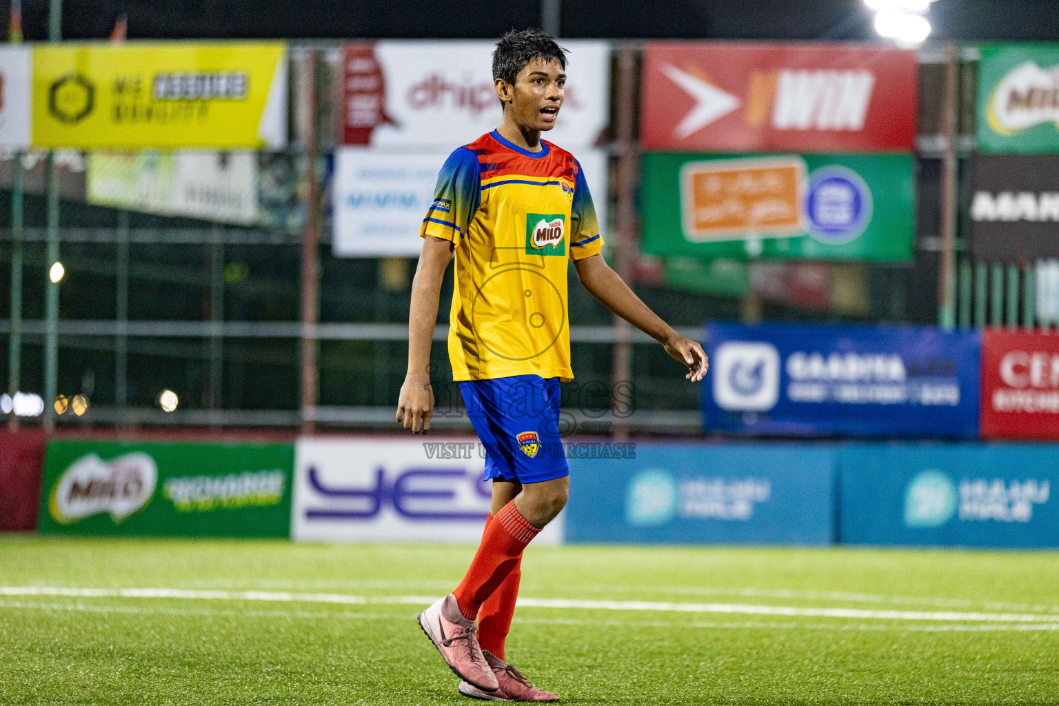 Arena vs Hawks in the Final of Milo Sector League 2025 was held in Rehendhi Futsal Ground, Hulhumale', Maldives on Tuesday, 18th November 2025. Photos: Areef Adam / images.mv