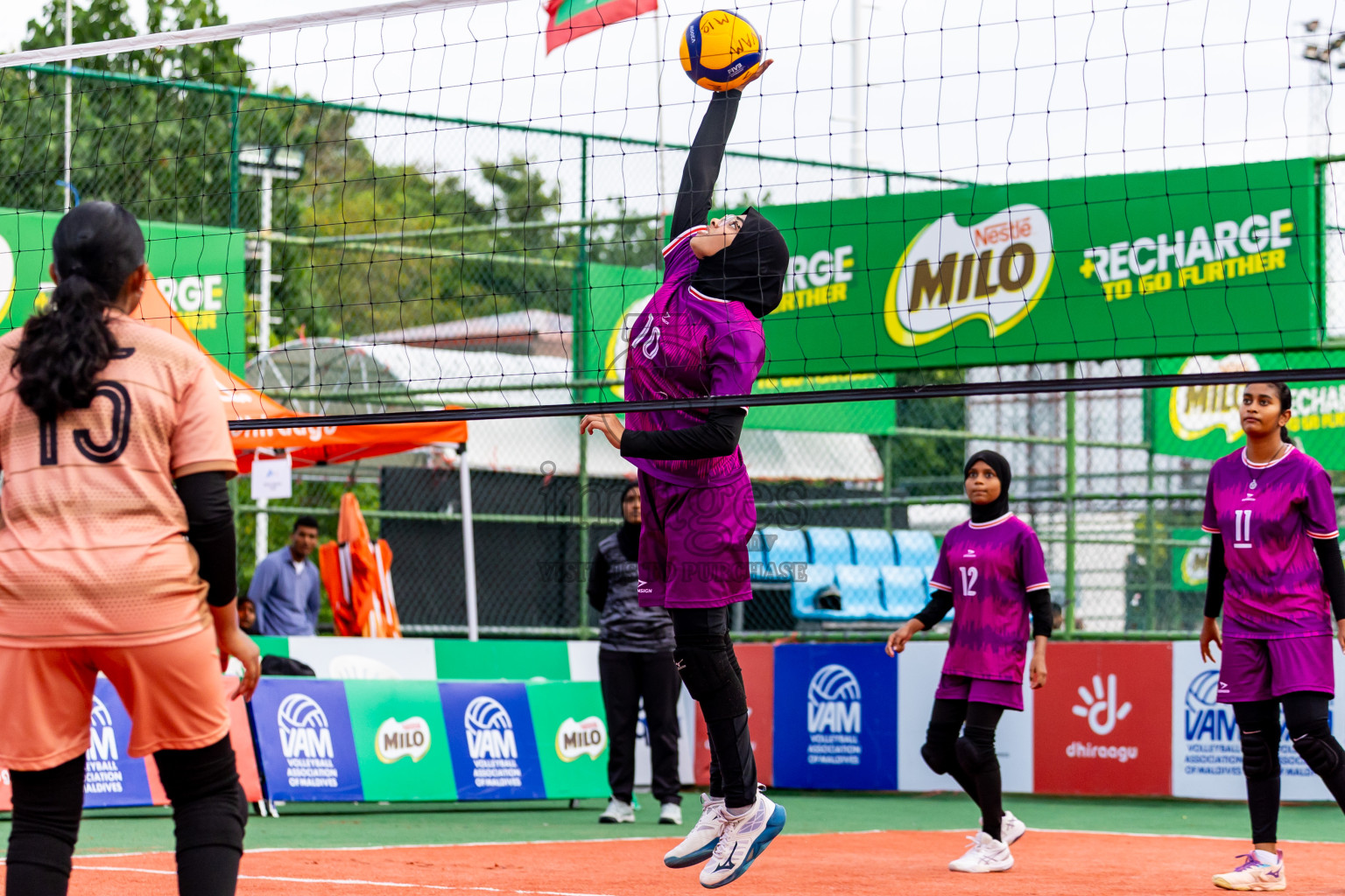 City Sports Club vs Alma Sports Club in Milo National Junior Volleyball Championship 2025 Day 4 was held on Tuesday, 25th November 2025 at Ekuveni Turf Court Male', Maldives. Photos: Nausham Waheed / images.mv