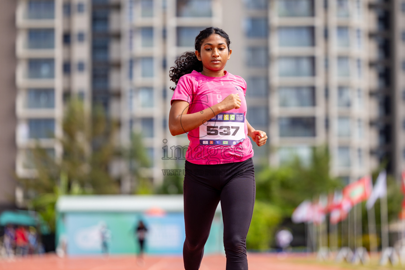 Day 2 of MWSC Interschool Athletics Championships 2024 held in Hulhumale Running Track, Hulhumale, Maldives on Sunday, 10th November 2024. 
Photos by:  Hassan Simah / Images.mv