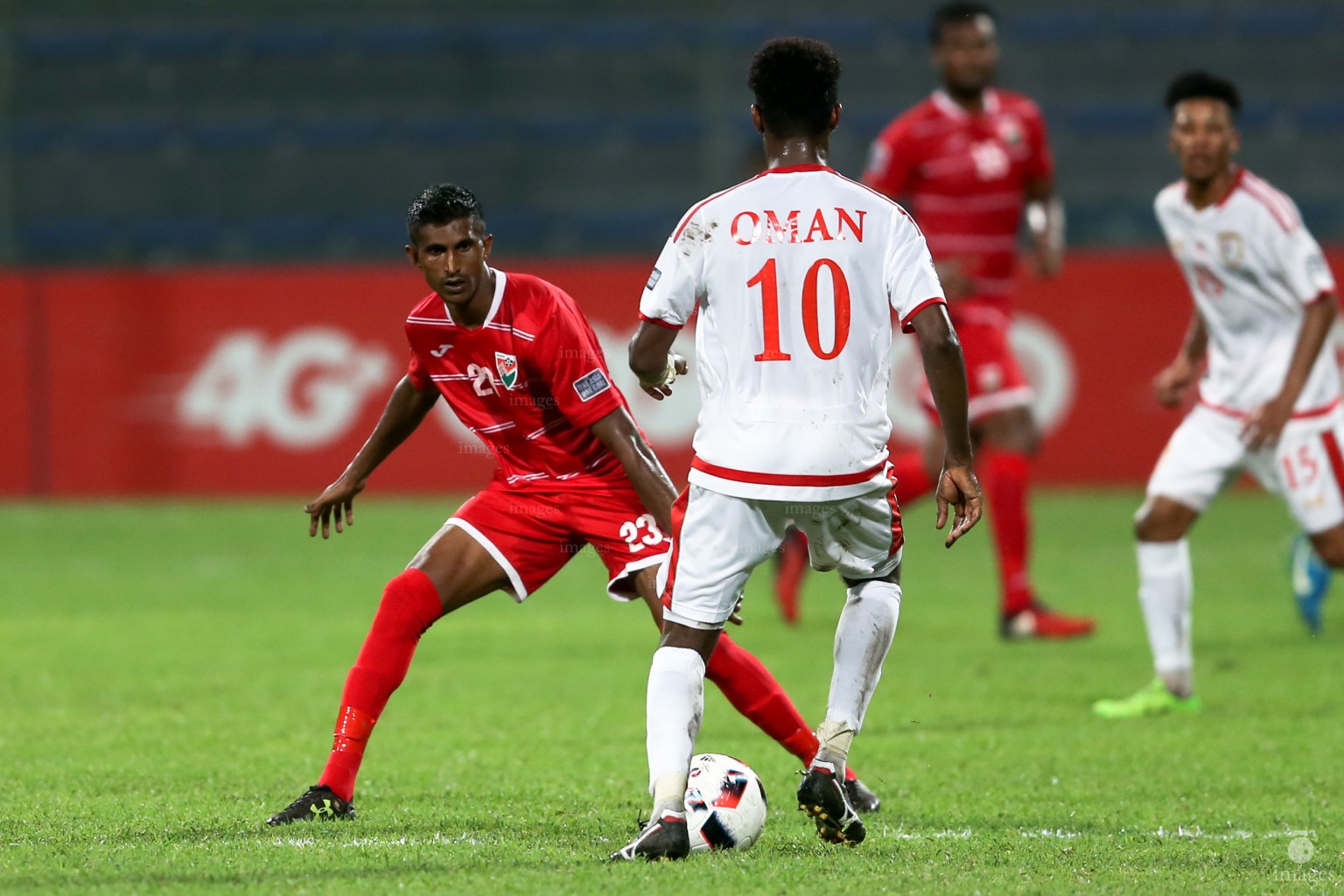 Asian Cup Qualifier between Maldives and Oman in National Stadium, on 10 October 2017 Male' Maldives. ( Images.mv Photo: Abdulla Abeedh )