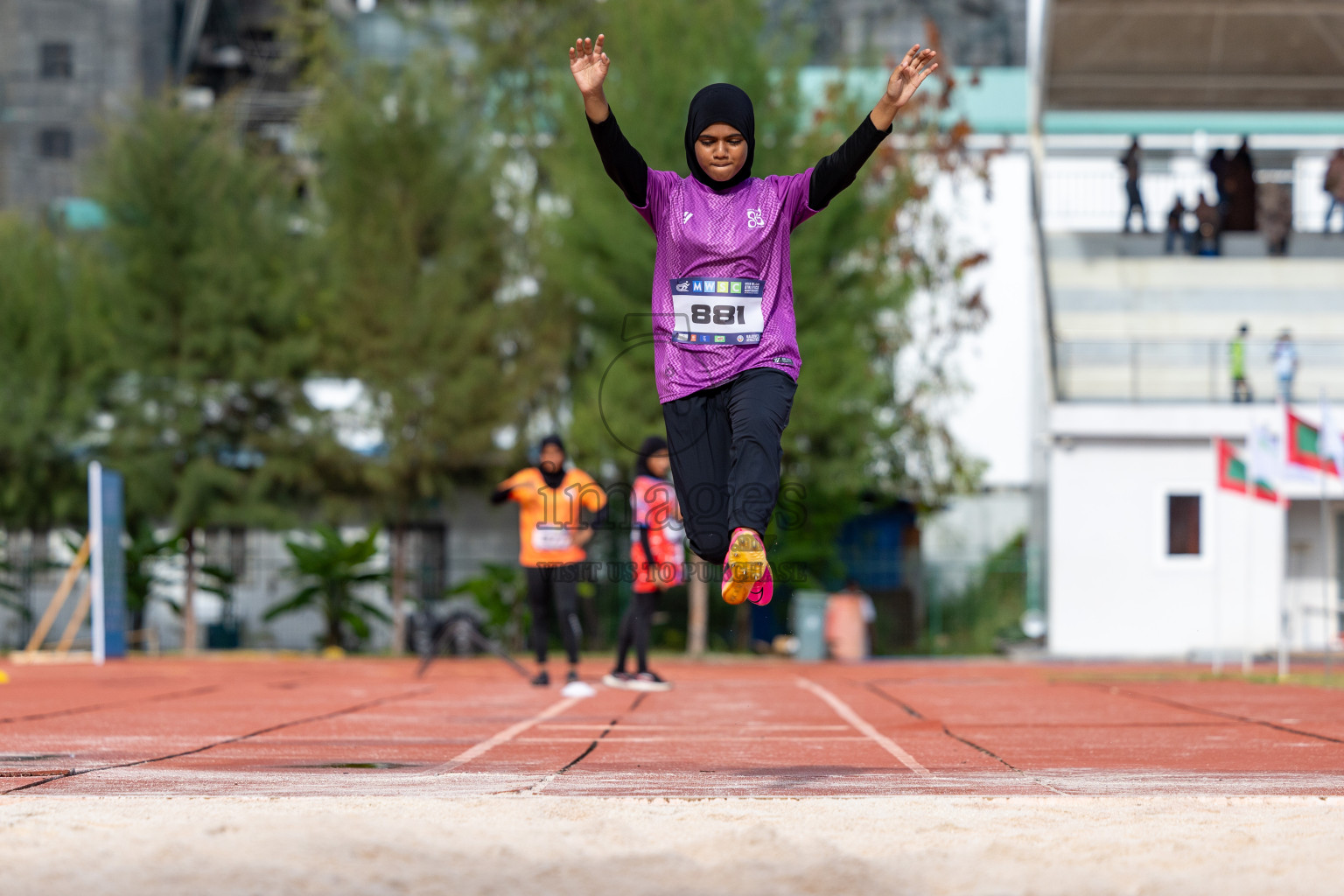 Day 1 of MWSC Interschool Athletics Championships 2024 held in Hulhumale Running Track, Hulhumale, Maldives on Saturday, 9th November 2024. 
Photos by: Ismail Thoriq, Hassan Simah / Images.mv