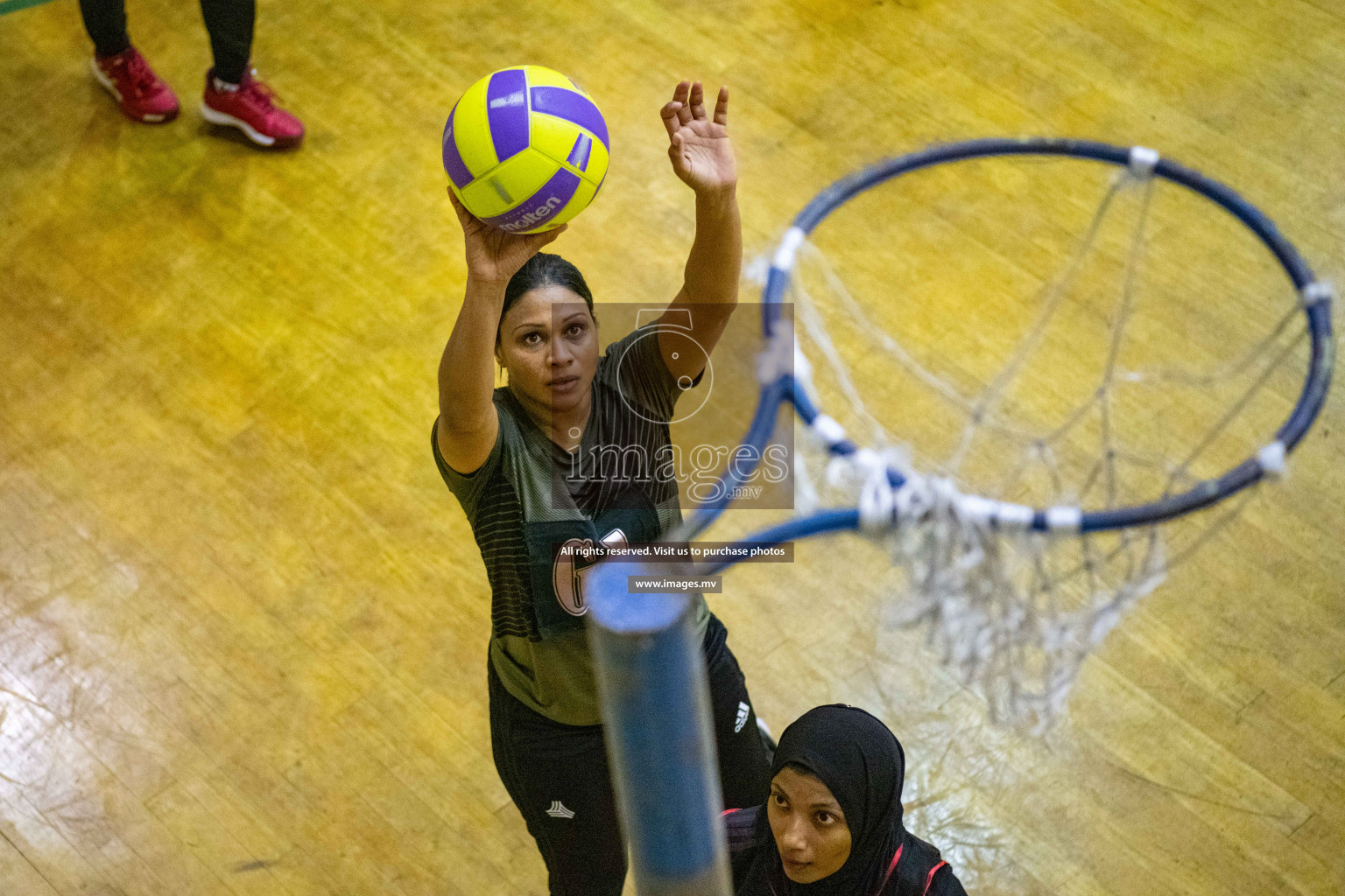 Kulhudhuffushi Youth & R.C vs Club Green Streets in the Finals of Milo National Netball Tournament 2021 (Women's) held on 5th December 2021 in Male', Maldives Photos: Ismail Thoriq / images.mv