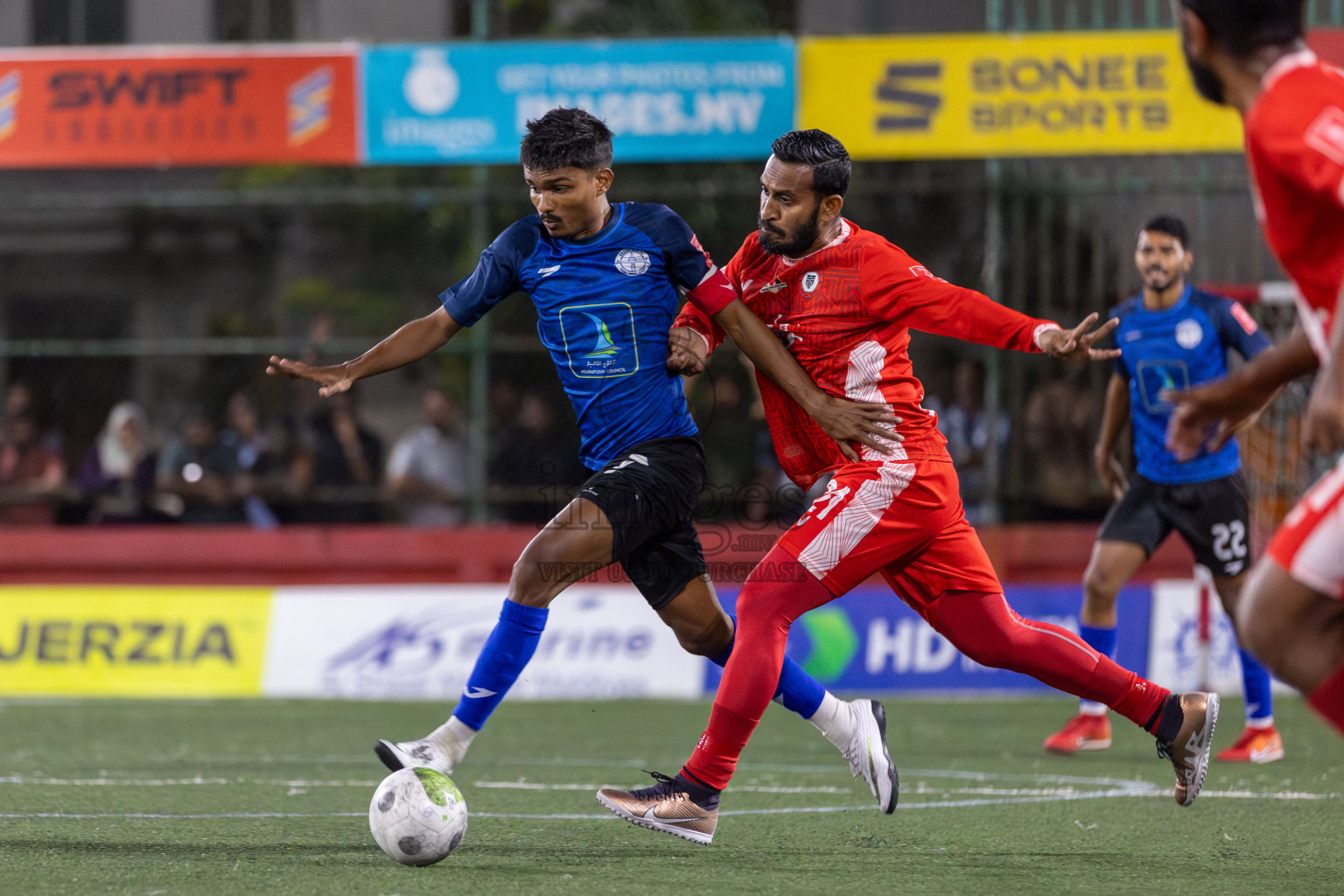 Ha. Maarandhoo vs Ha. Hoarafushi in Day 13 of Golden Futsal Challenge 2024 was held on Saturday, 27th January 2024, in Hulhumale', Maldives Photos: Mohamed Mahfooz Moosa / images.mv