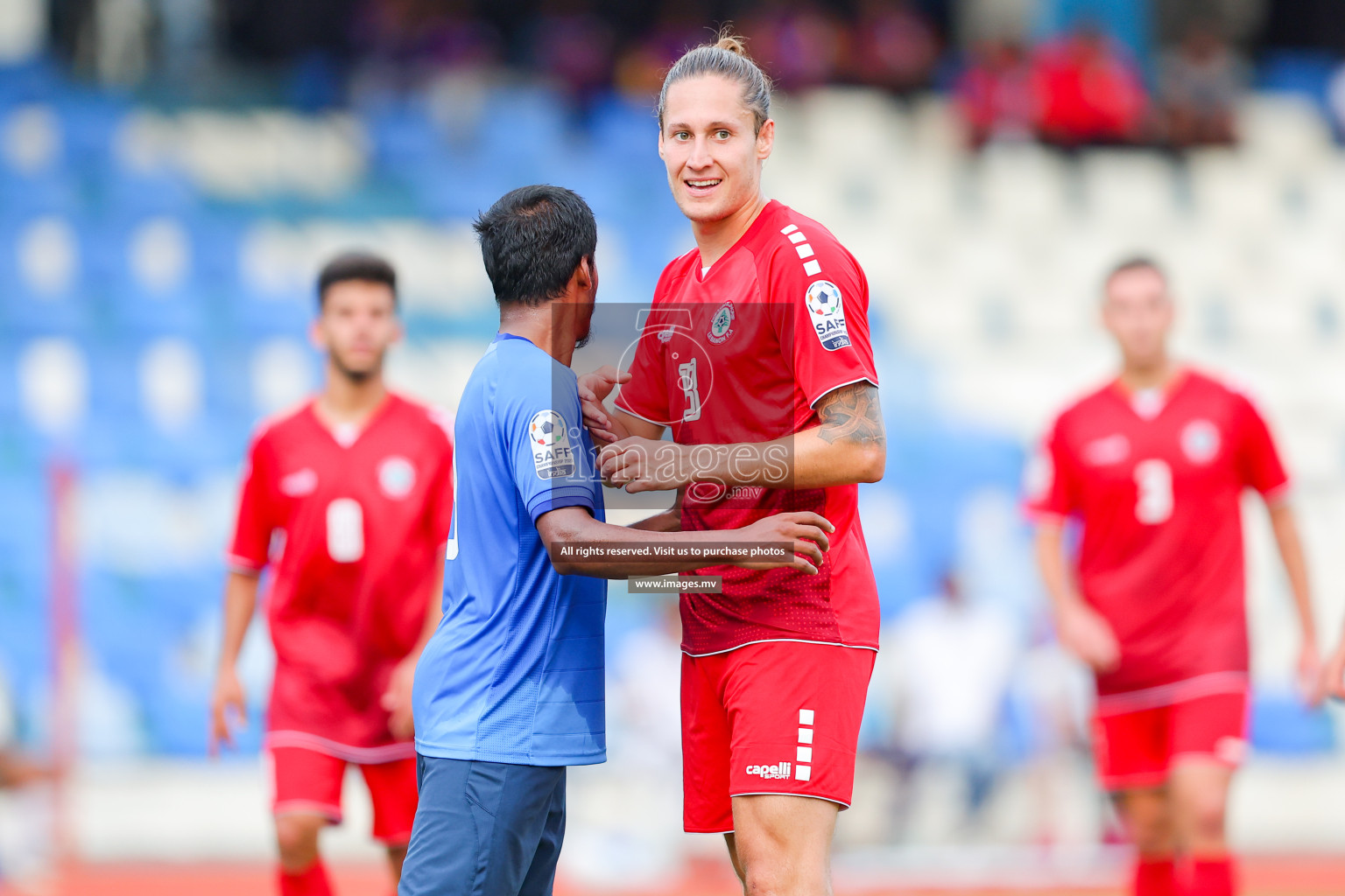 Lebanon vs Maldives in SAFF Championship 2023 held in Sree Kanteerava Stadium, Bengaluru, India, on Tuesday, 28th June 2023. Photos: Nausham Waheed, Hassan Simah / images.mv