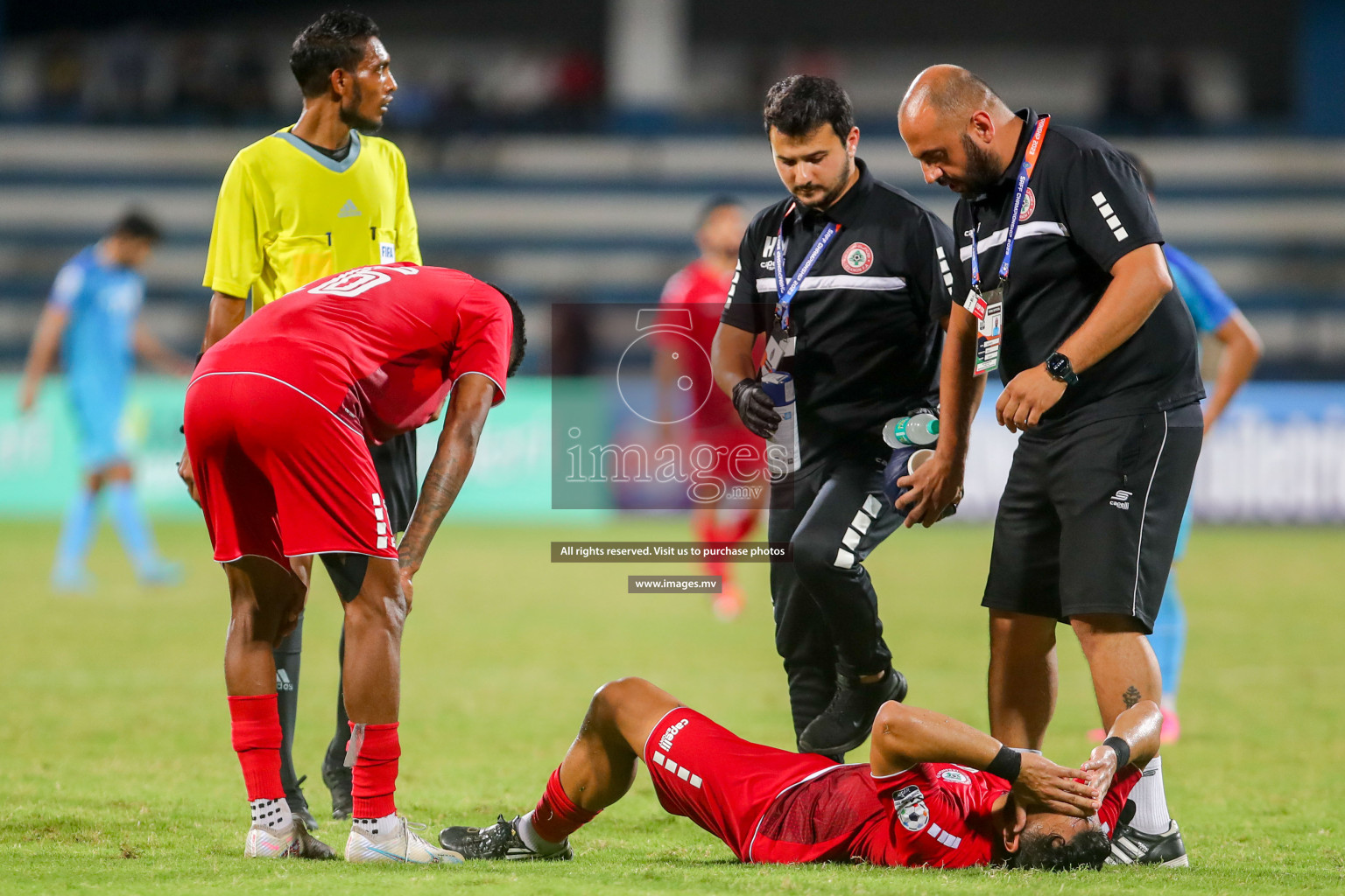 Lebanon vs India in the Semi-final of SAFF Championship 2023 held in Sree Kanteerava Stadium, Bengaluru, India, on Saturday, 1st July 2023. Photos: Hassan Simah / images.mv