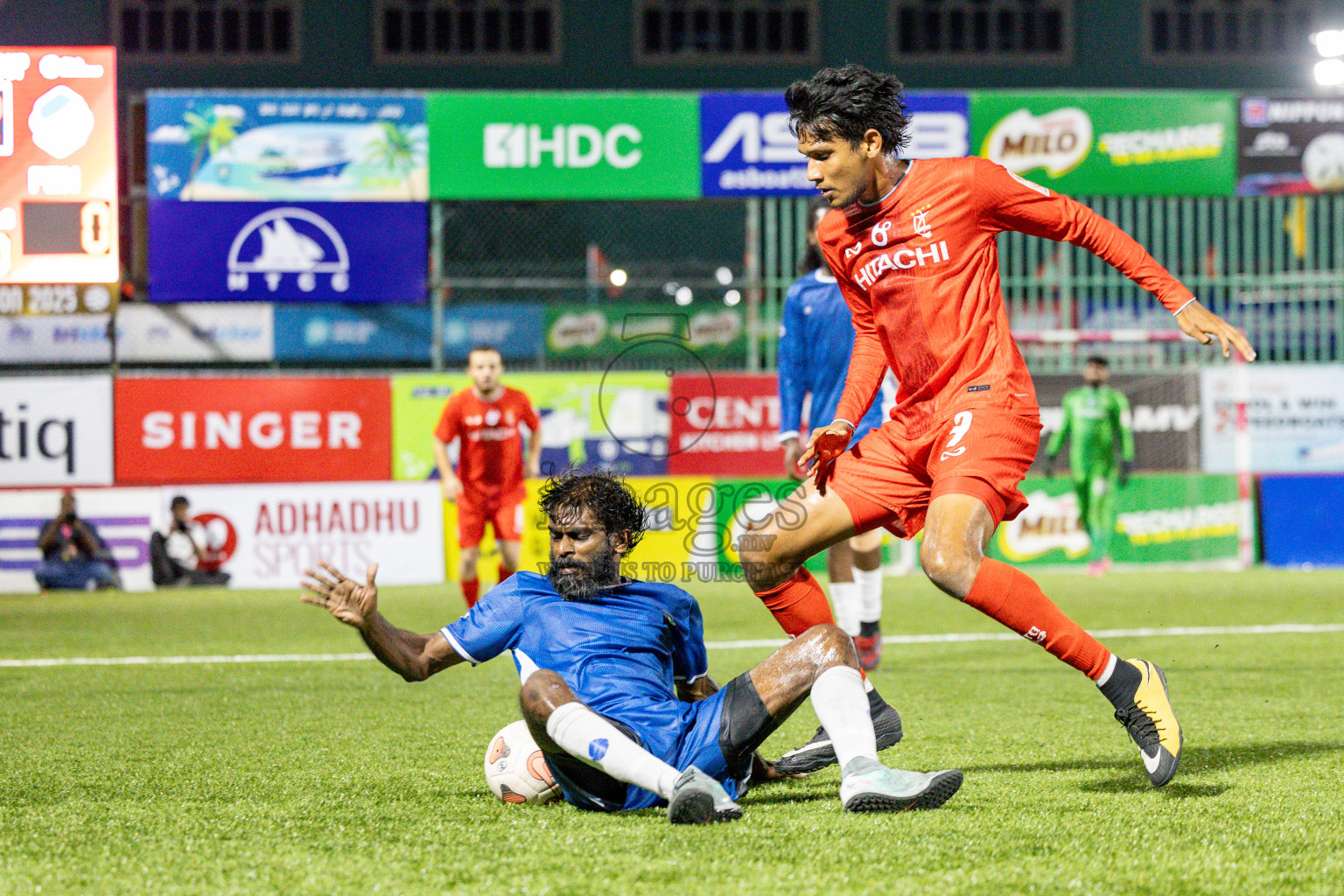 RRC vs Customs RC in Day 7 of Club Maldives Cup 2025 was held in Rehendhi Futsal Ground, Hulhumale', Maldives on Tuesday, 7 October 2025. 
Photos: Hassan Simah / images.mv