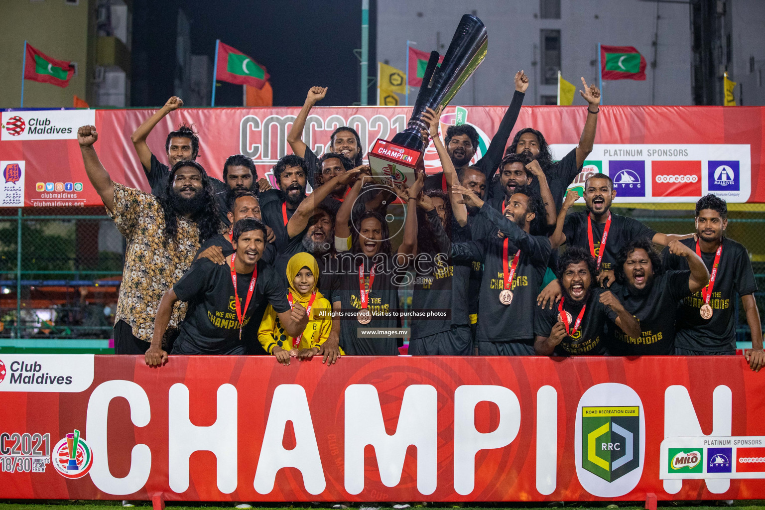 RRC Vs FSM in the Semi Finals of Club Maldives 2021 held in Hulhumale, Maldives on 19 December 2021. Photos: Ismail Thoriq / images.mv