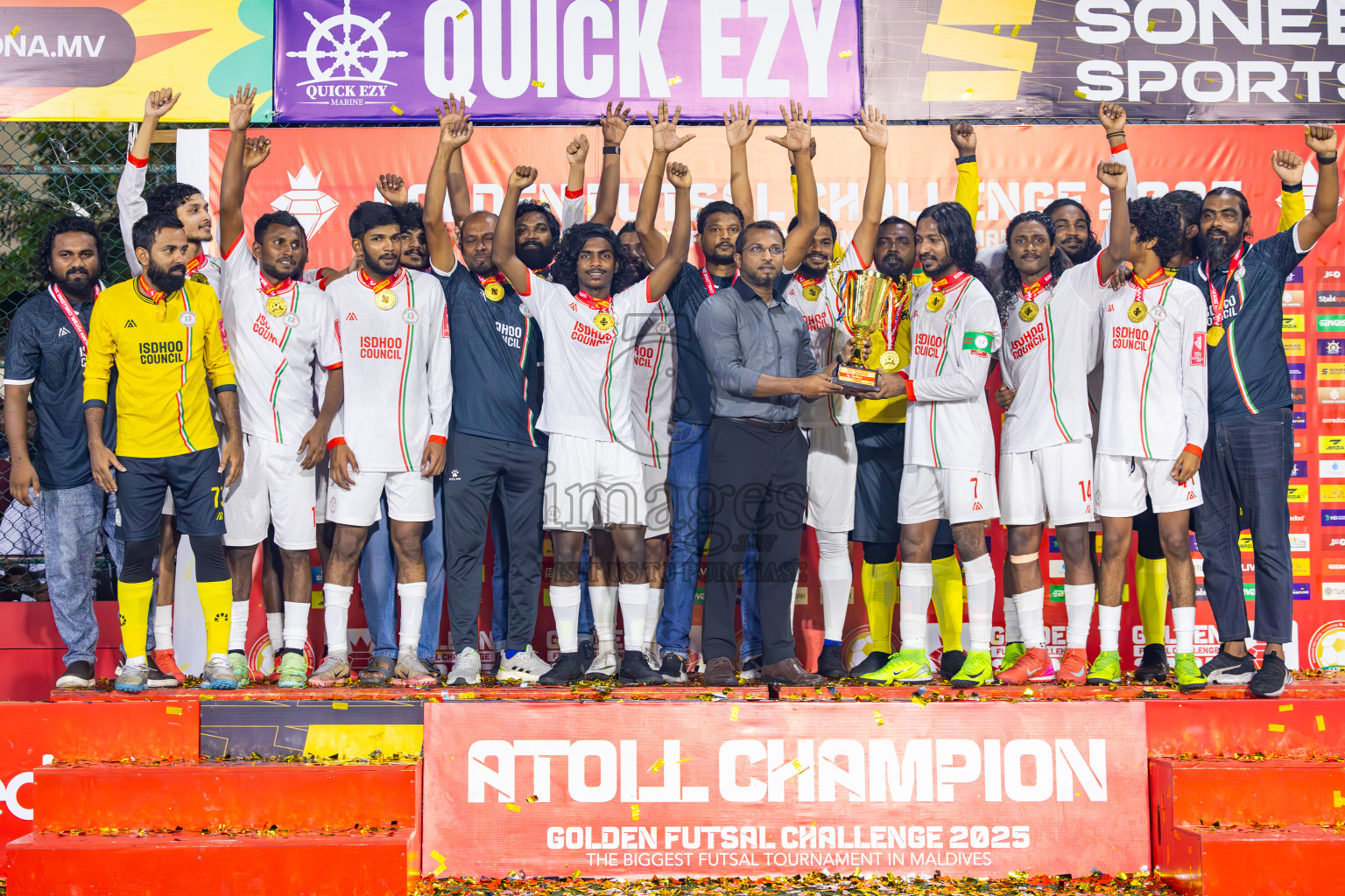 L Gan vs L Isdhoo in Laamu Atoll Finals Day 26 of Golden Futsal Challenge 2025 was held on Thursday , 30th January 2025, in Hulhumale', Maldives. Photos: Ismail Thoriq / images.mv