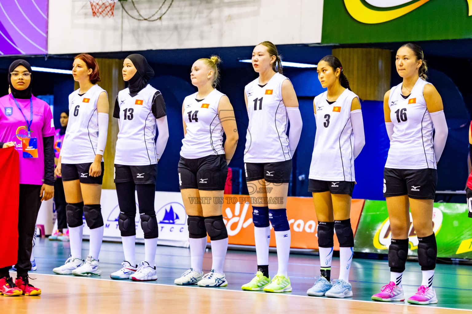 Kyrgyzstan vs Sri Lanka in Final of CAVA U20 Woman's Volleyball Championship 2024 was held in Social Center, Male', Maldives on 23rd July 2024. Photos: Nausham Waheed / images.mv