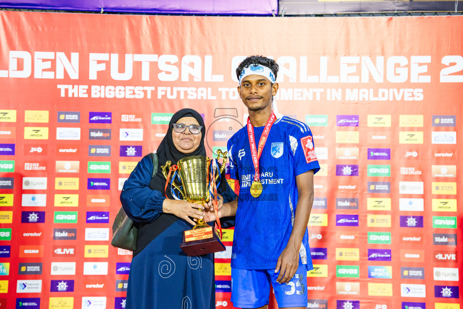 AA. Mathiveri VS AA. Thoddoo in Atoll Round Final on Day 20 of Golden Futsal Challenge 2025 was held on Thursday, 23rd January 2025, in Hulhumale', Maldives. Photos: Abdulla Abeed / images.mv