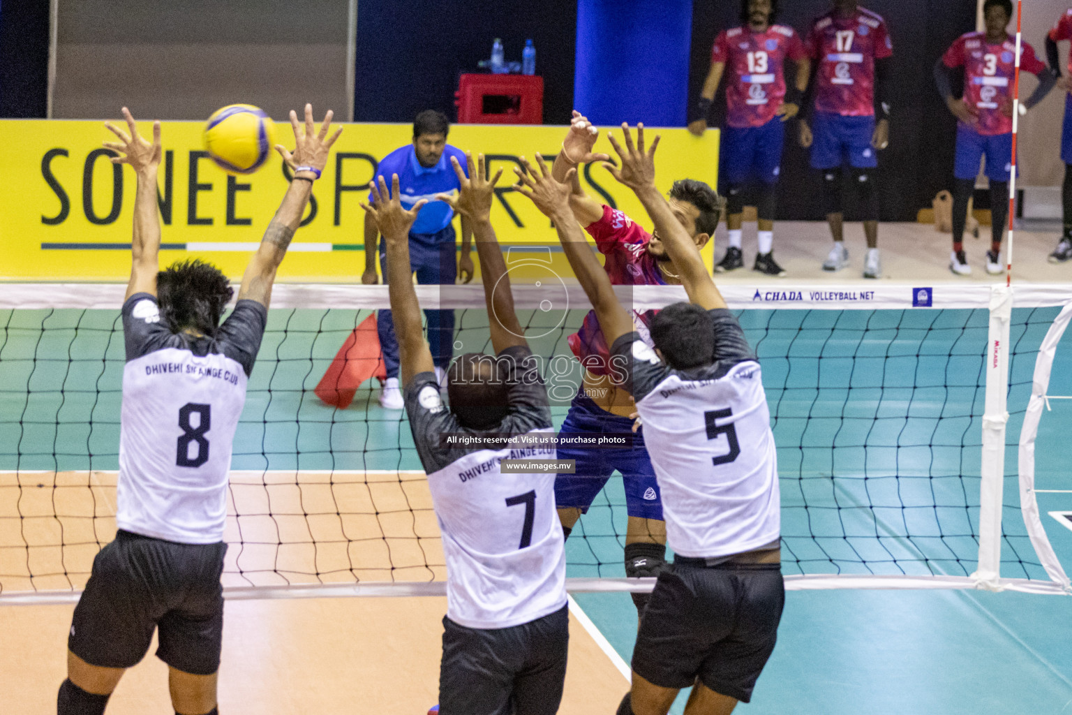 Sports Club City vs Dhivehi Sifainge Club in the Finals of National Volleyball Tournament 2022 on Thursday, 07th July 2022, held in Social Center, Male', Maldives