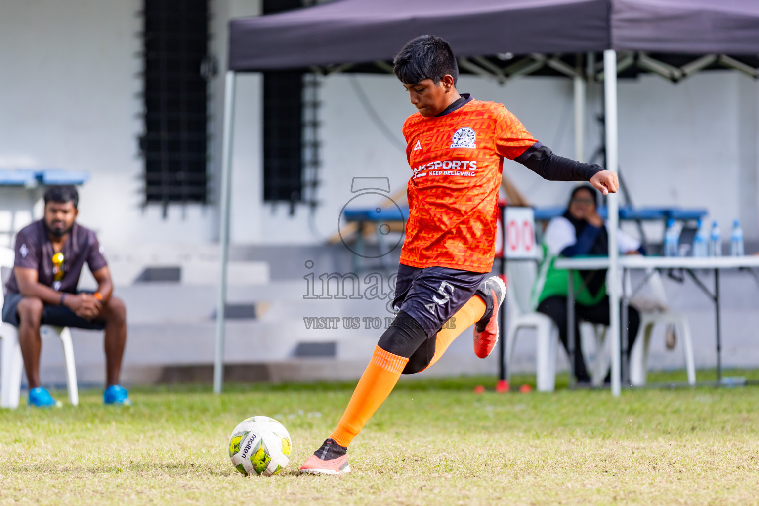 Day 1 of MILO Academy Championship 2024 - U12 was held at Henveiru Grounds in Male', Maldives on Sunday, 7th July 2024. Photos: Nausham Waheed / images.mv