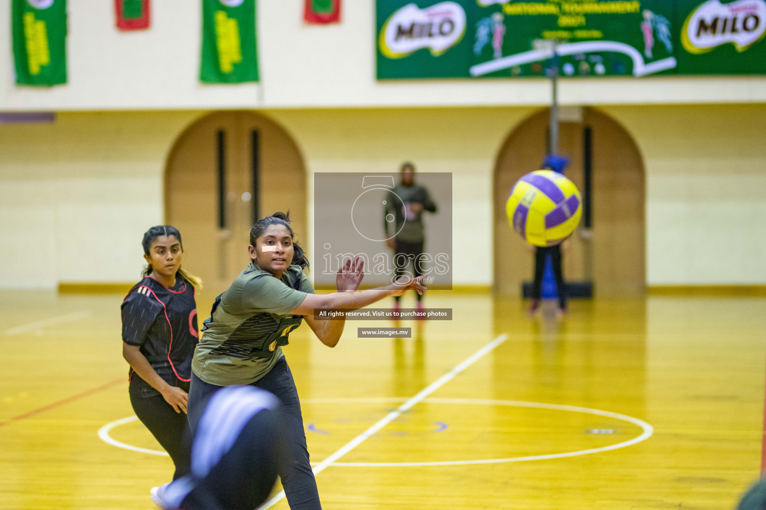 Kulhudhuffushi Youth & R.C vs Club Green Streets in the Finals of Milo National Netball Tournament 2021 (Women's) held on 5th December 2021 in Male', Maldives Photos: Ismail Thoriq / images.mv