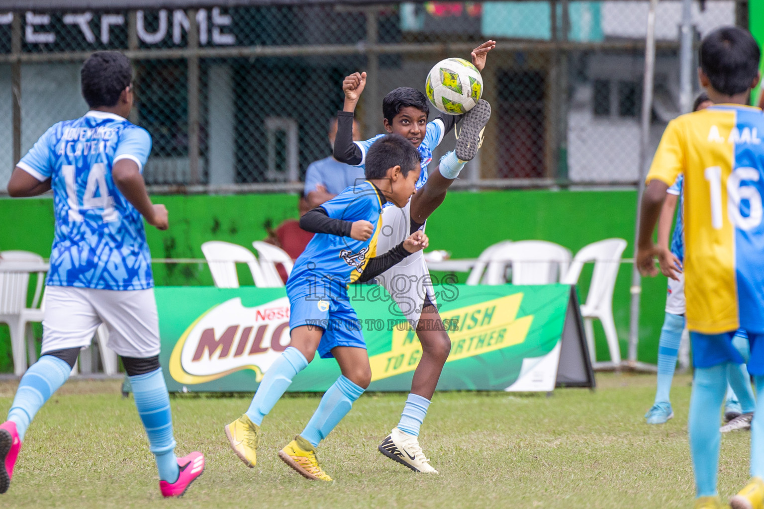 Day 1 of MILO Academy Championship 2024 - U12 was held at Henveiru Grounds in Male', Maldives on Thursday, 4th July 2024. Photos: Shuu Abdul Sattar / images.mv