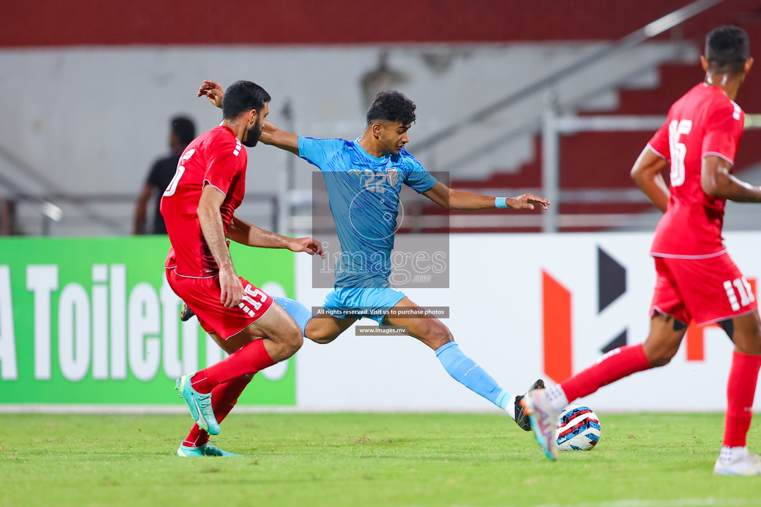 Lebanon vs India in the Semi-final of SAFF Championship 2023 held in Sree Kanteerava Stadium, Bengaluru, India, on Saturday, 1st July 2023. Photos: Nausham Waheed, Hassan Simah / images.mv