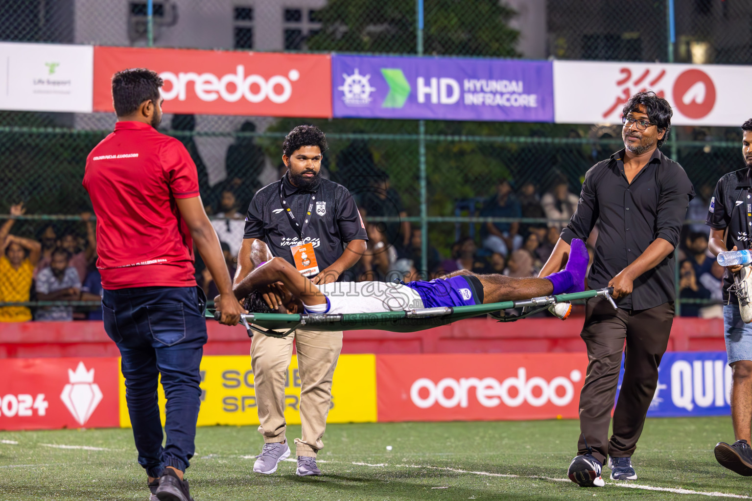 F Dharanboodhoo vs F Bilehdhoo in Day 24 of Golden Futsal Challenge 2024 was held on Wednesday , 7th February 2024 in Hulhumale', Maldives
Photos: Ismail Thoriq / images.mv