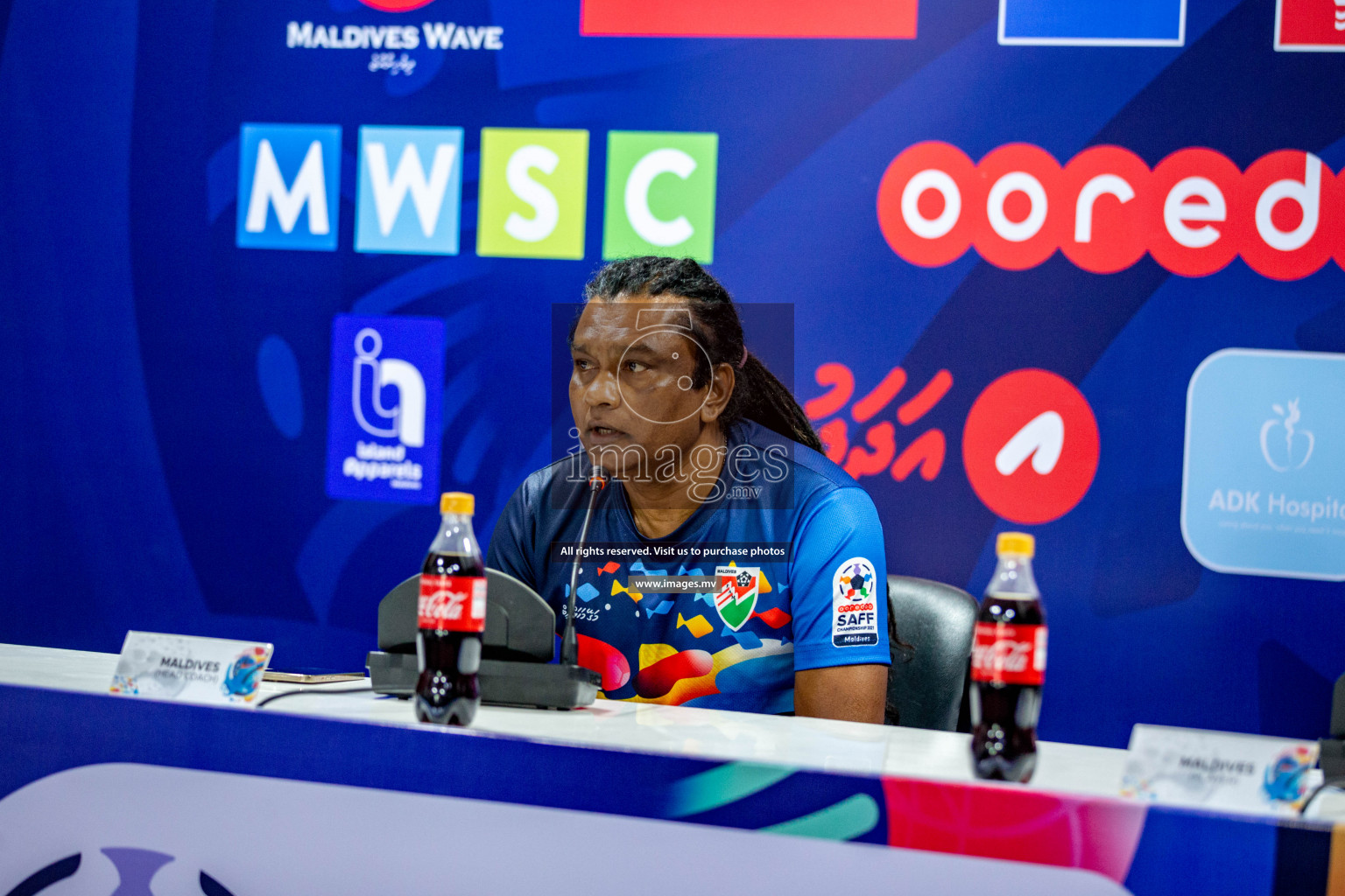 Match Day 1, Prematch Press Conference of SAFF Championship 2021 held on 30 September 2021 at Galholhu National Stadium, Male', Maldives.