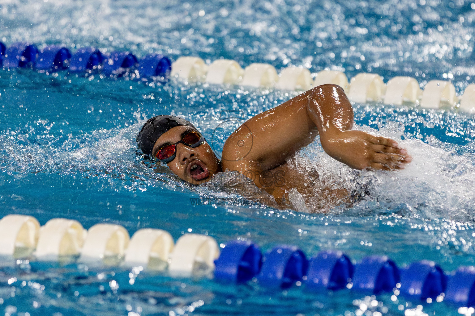 Day 2 of National Swimming Competition 2024 held in Hulhumale', Maldives on Saturday, 14th December 2024. Photos: Hassan Simah / images.mv