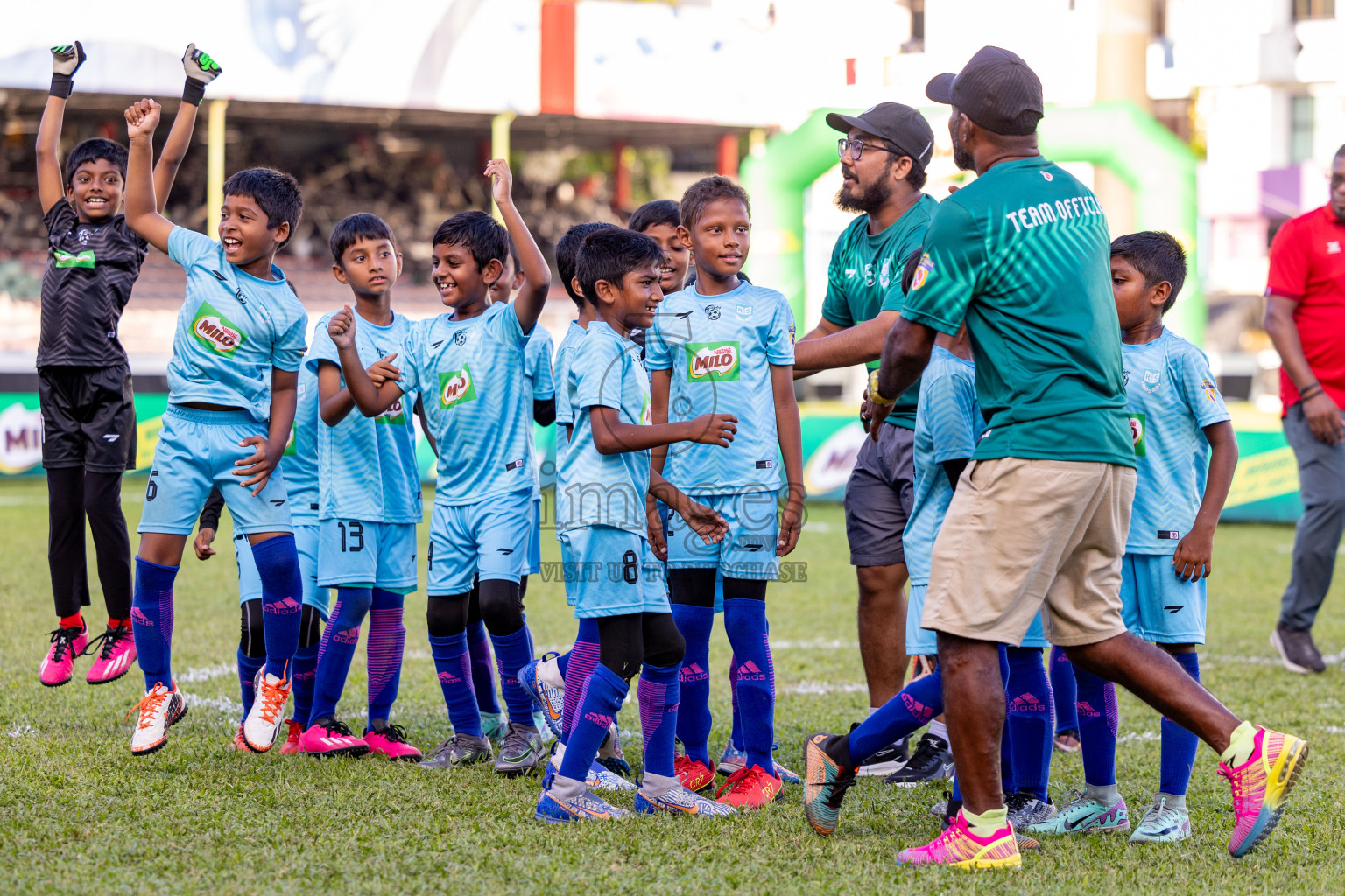 Day 2 of MILO Kids Football Fiesta was held at National Stadium in Male', Maldives on Saturday, 24th February 2024.