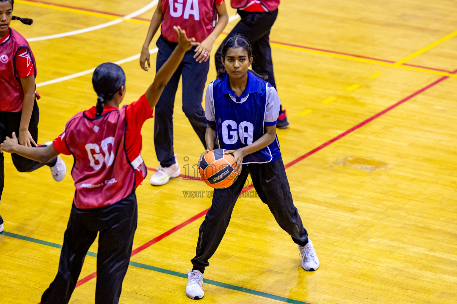 Day 8 of 25th Inter-School Netball Tournament was held in Social Center at Male', Maldives on Sunday, 18th August 2024. Photos: Nausham Waheed / images.mv