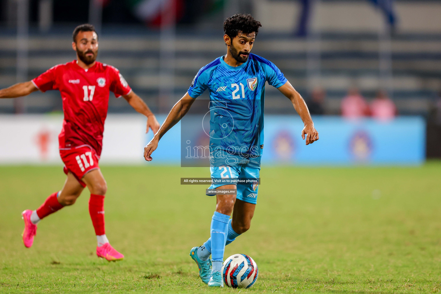 Lebanon vs India in the Semi-final of SAFF Championship 2023 held in Sree Kanteerava Stadium, Bengaluru, India, on Saturday, 1st July 2023. Photos: Nausham Waheed / images.mv