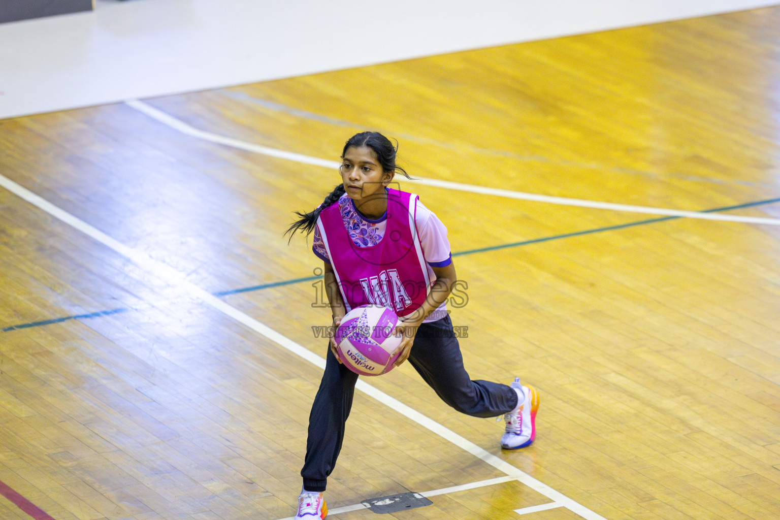 Club Matrix vs N Sports Academy in Day 6 of 24th Milo Netball Association Championship held in Social Center at Male', Maldives on Saturday, 6th September 2025. Photos: Yasna Ahmed / images.mv