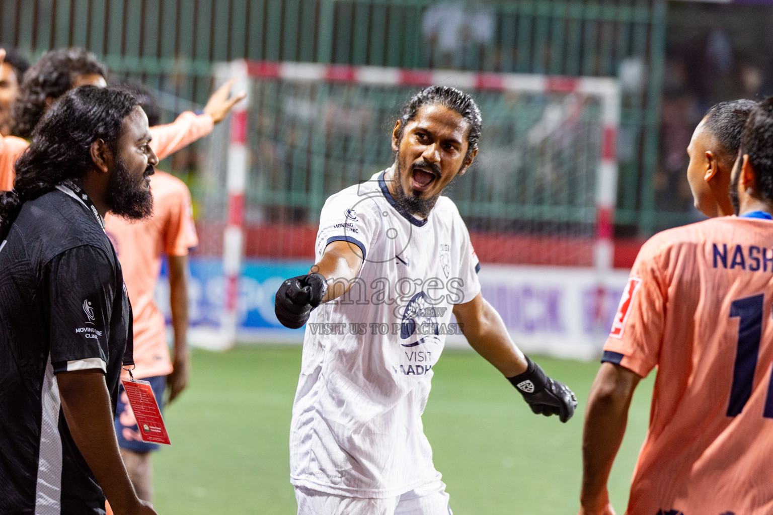 GDh Vaadhoo vs GDh Gadhdhoo in Gaafu Dhaal Atoll Final in Day 24 of Golden Futsal Challenge 2025 was held on Tuesday , 28th January 2025, in Hulhumale', Maldives. Photos: Nausham Waheed / images.mv