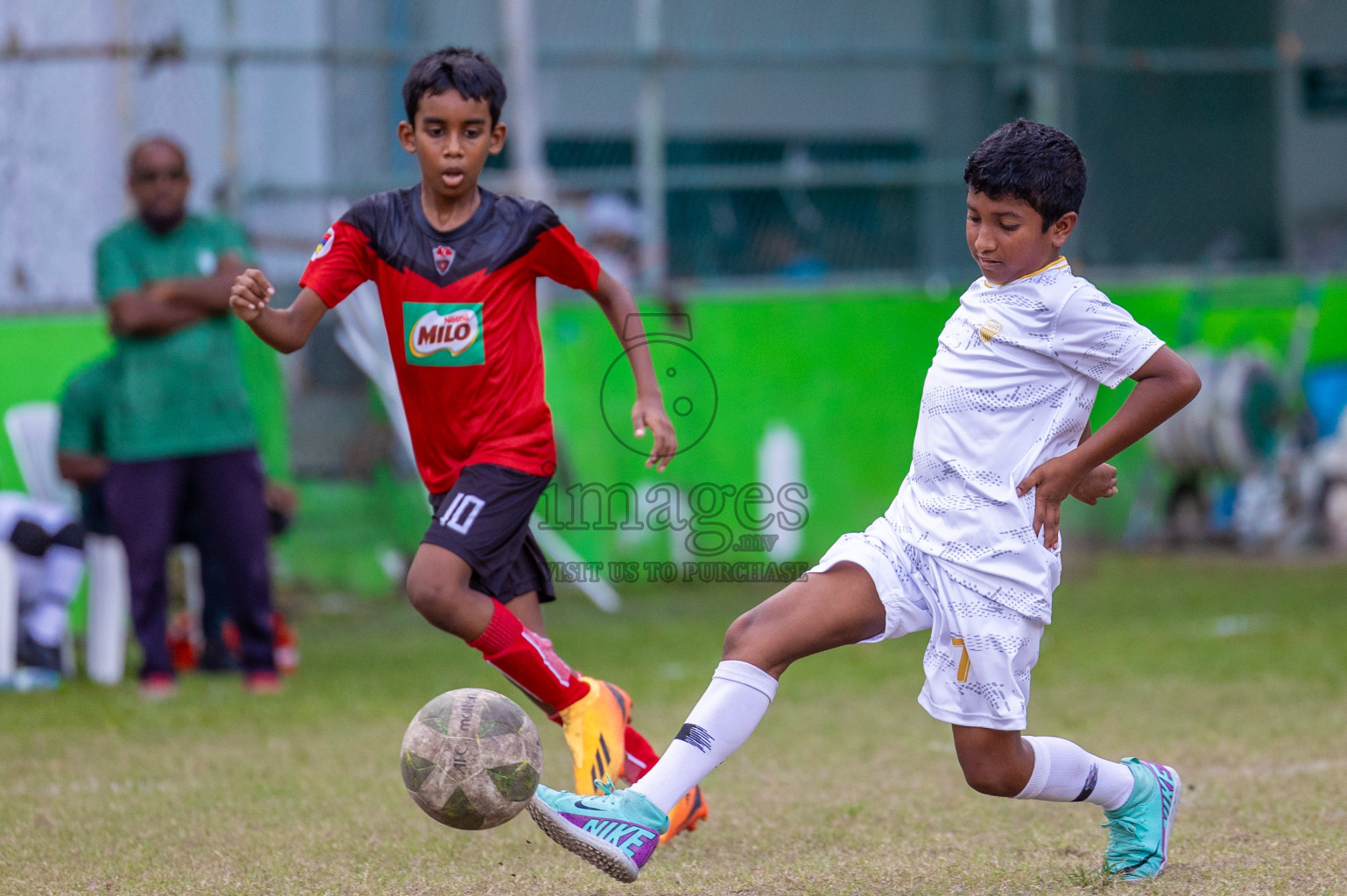 Day 1 of MILO Academy Championship 2024 - U12 was held at Henveiru Grounds in Male', Maldives on Thursday, 4th July 2024. Photos: Shuu Abdul Sattar / images.mv