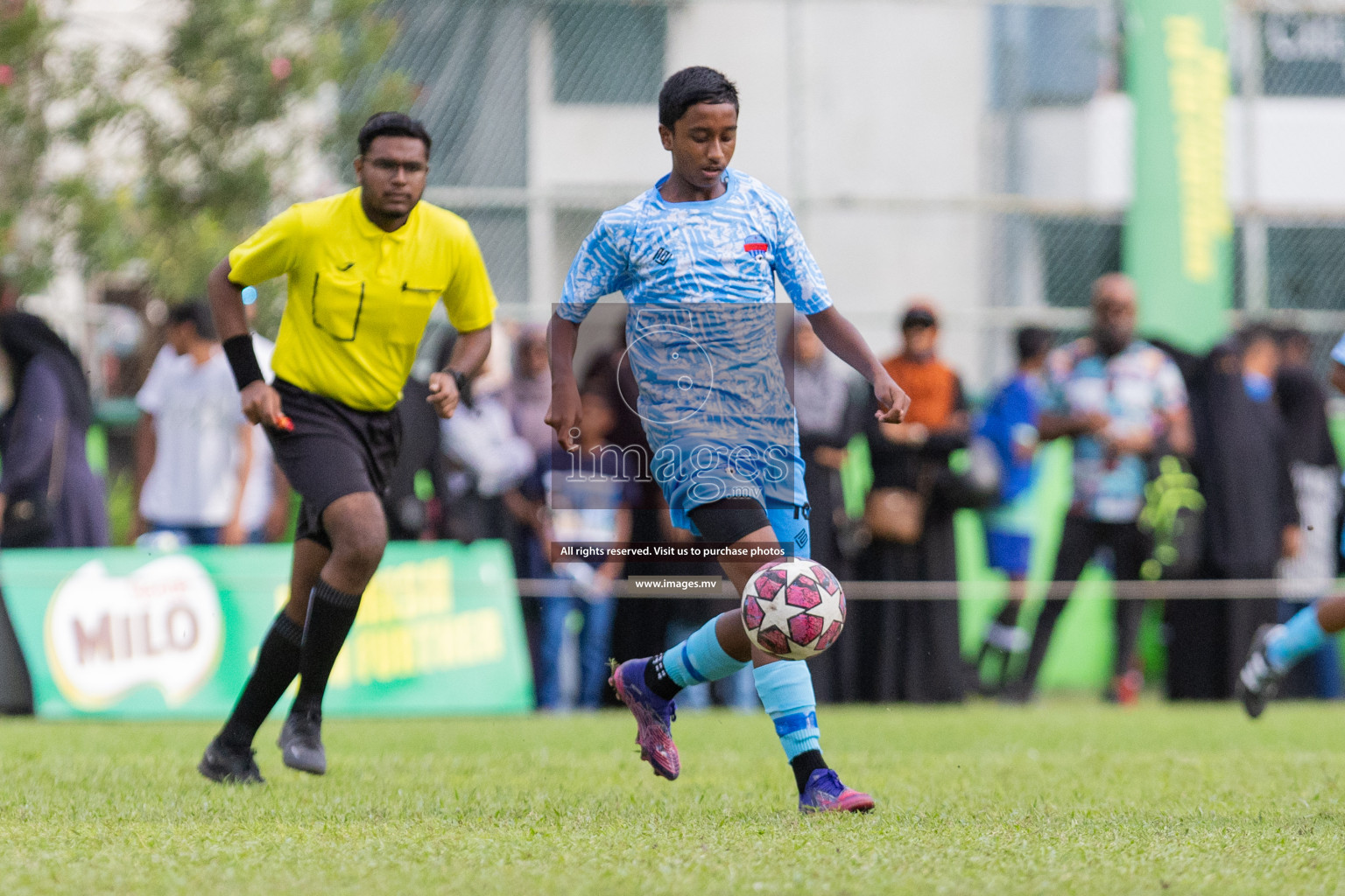 Day 1 of MILO Academy Championship 2023 (u14) was held in Henveyru Stadium Male', Maldives on 3rd November 2023. Photos: Nausham Waheed / images.mv