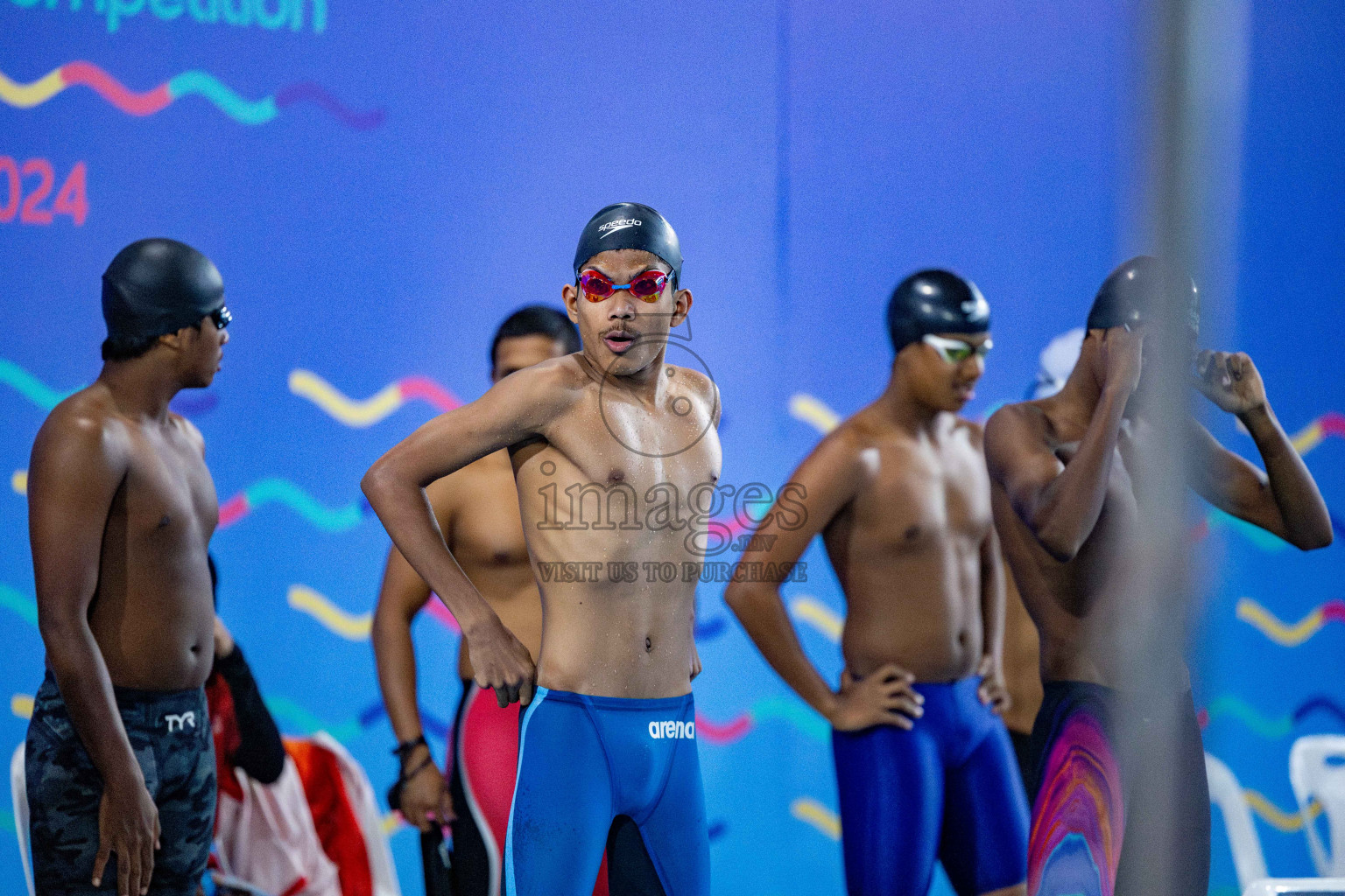 Day 4 of National Swimming Competition 2024 held in Hulhumale', Maldives on Monday, 16th December 2024. 
Photos: Hassan Simah / images.mv