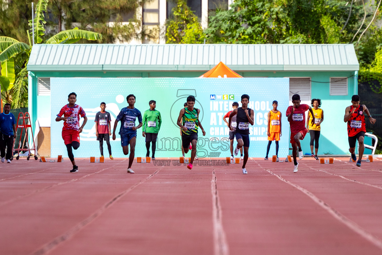 Day 1 of MWSC Interschool Athletics Championships 2024 held in Hulhumale Running Track, Hulhumale, Maldives on Saturday, 9th November 2024. 
Photos by: Hassan Simah / Images.mv