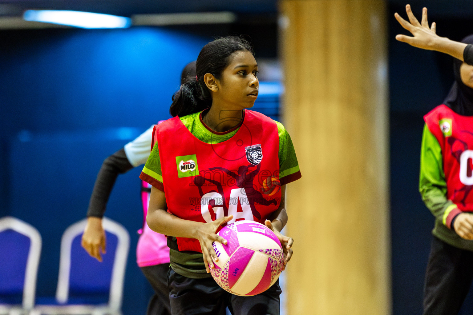 Fionti SC vs Netkids A  in Day 6 of 3rd Netball Junior Championship, held at Social Center on Friday 24th January 2025 . Photos: Shuu Abdul Sattar / images.mv